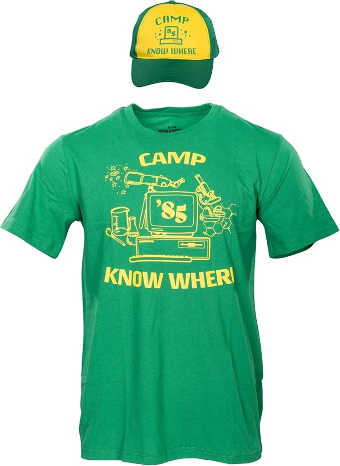 Stranger Things Dustin Camp Know Where Adult Unisex Halloween Cosplay Costume Set