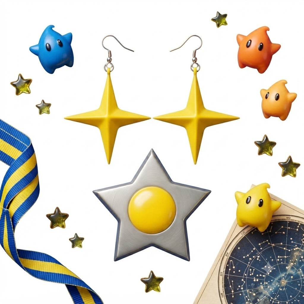 Mario Galaxy Replica Rosalina 3 PC Halloween Cosplay Costume Jewelry Set