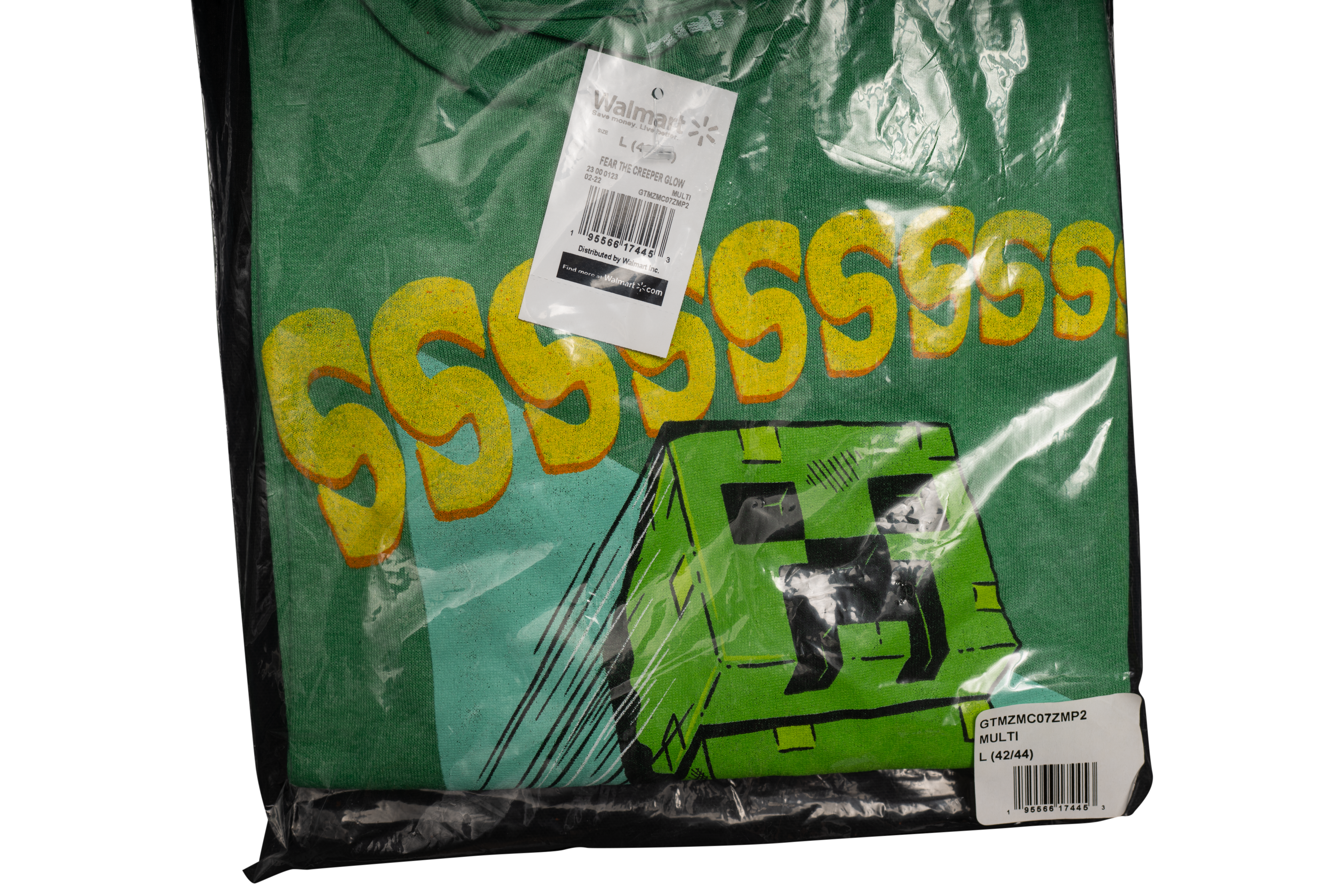 Men's Minecraft Fear the Creeper Glow in Dark 2 Piece Set T-shirt