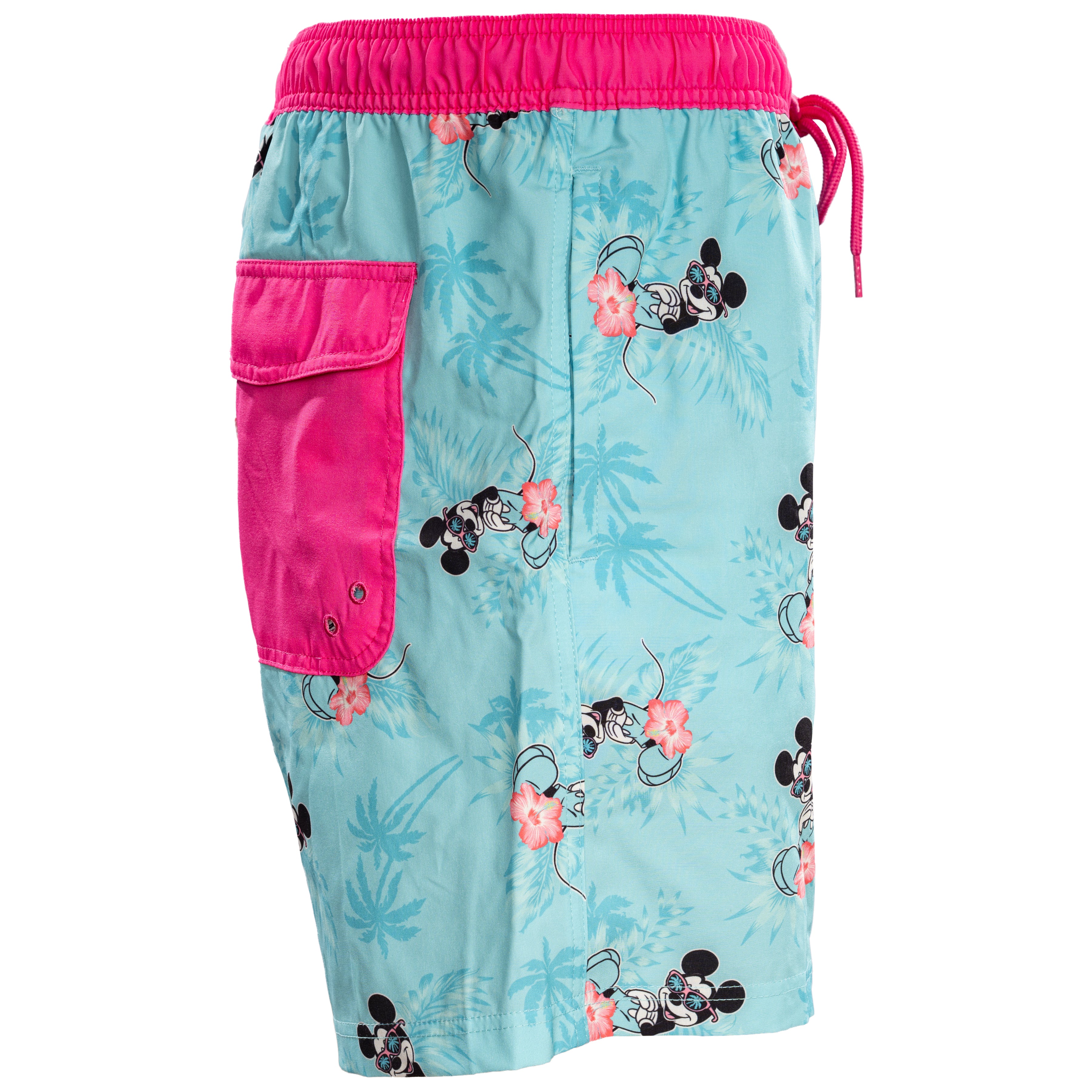 Mickey Mouse Swim Shorts Hot Palms Turquoise
