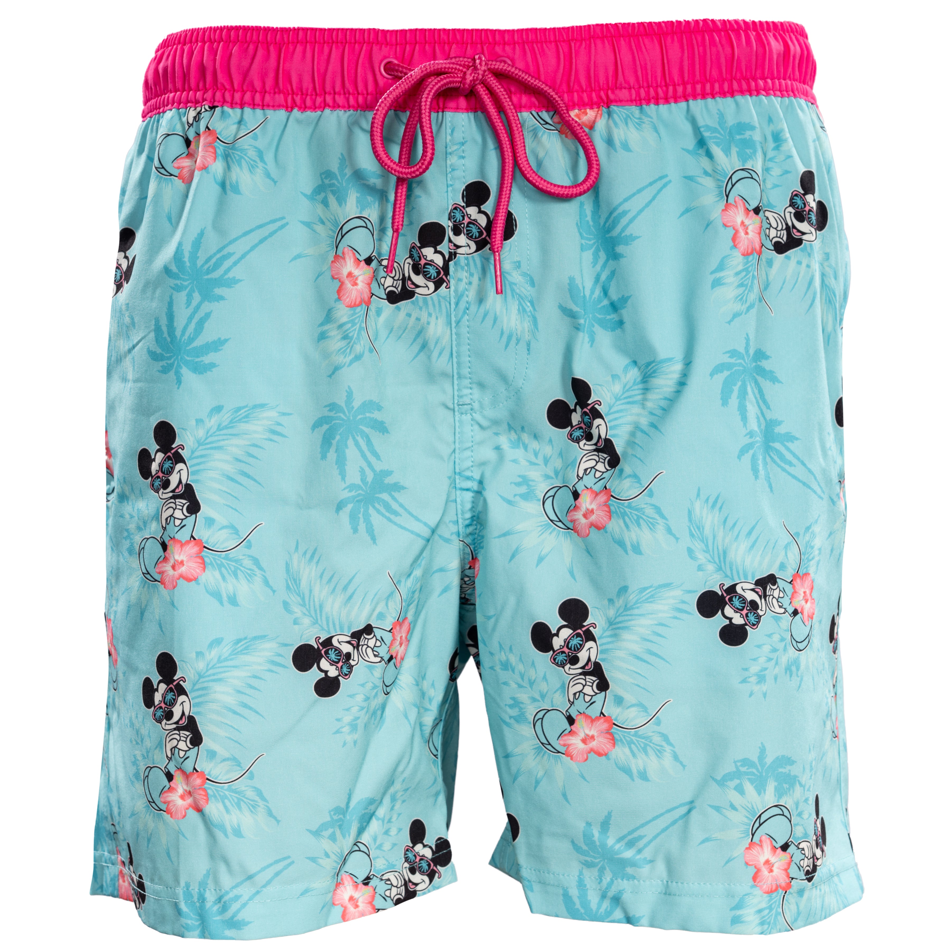 Mickey Mouse Swim Shorts Hot Palms Turquoise