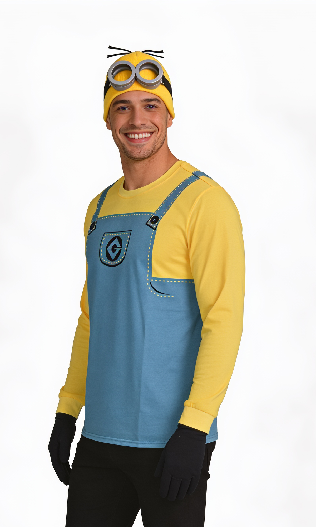 Minions Adult Unisex Halloween Cosplay Costume Shirt & Accessory Set