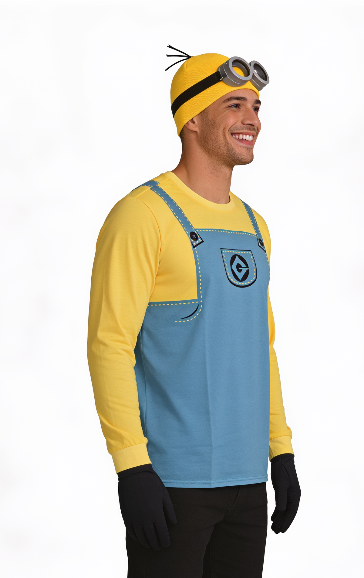 Minions Adult Unisex Halloween Cosplay Costume Shirt & Accessory Set