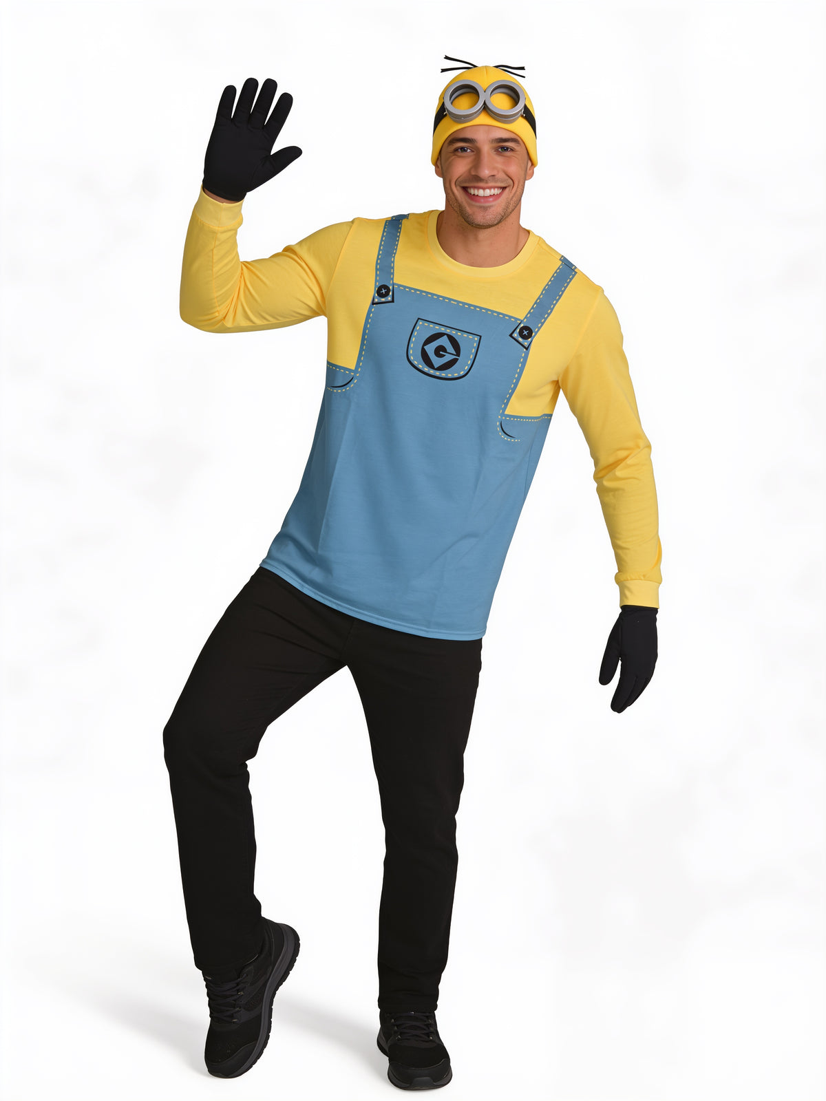 Minions Adult Unisex Halloween Cosplay Costume Shirt & Accessory Set