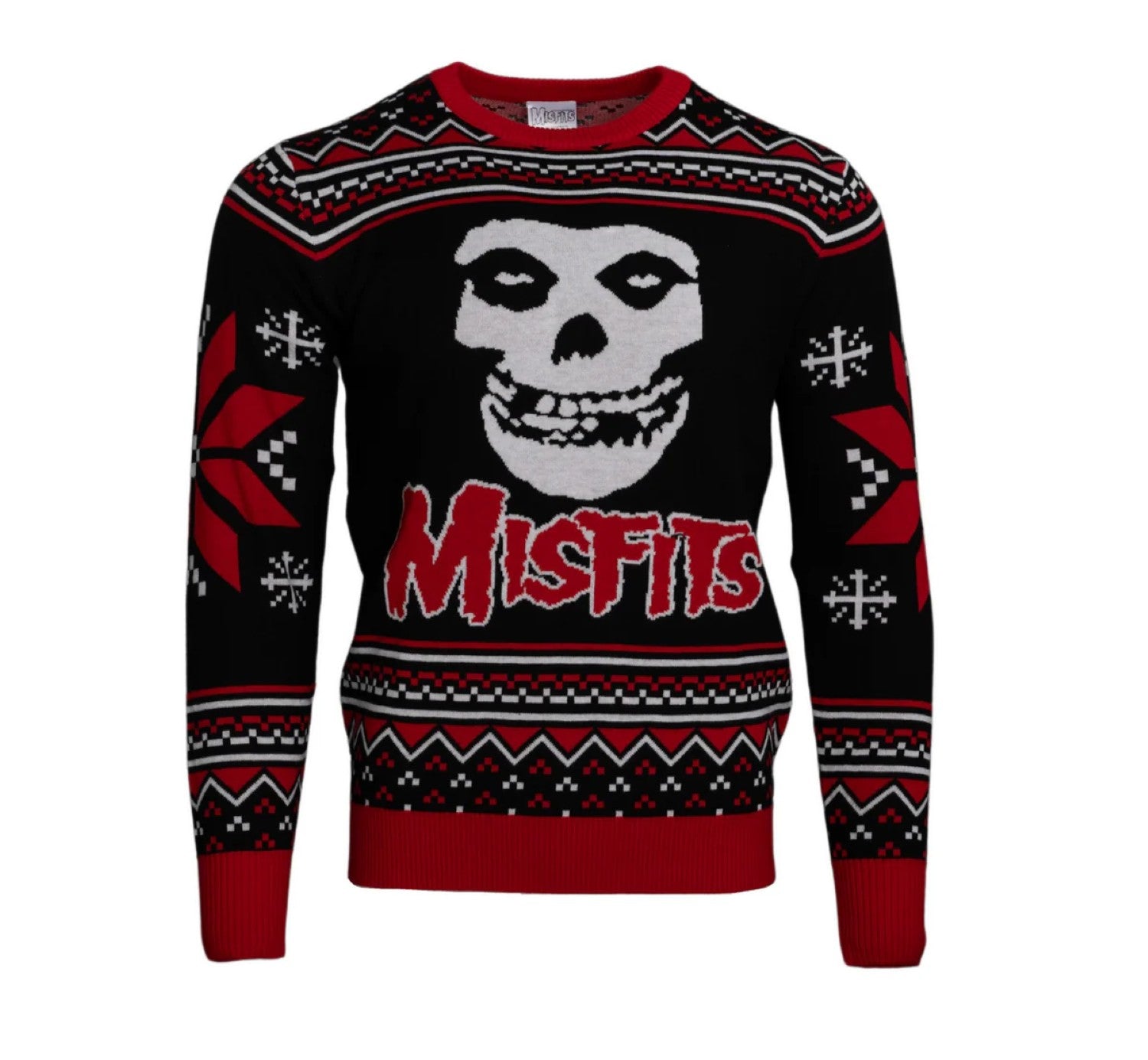 Misfits Punk Rock Crimson Ghost Skull Unisex Logo Ugly Christmas Sweater