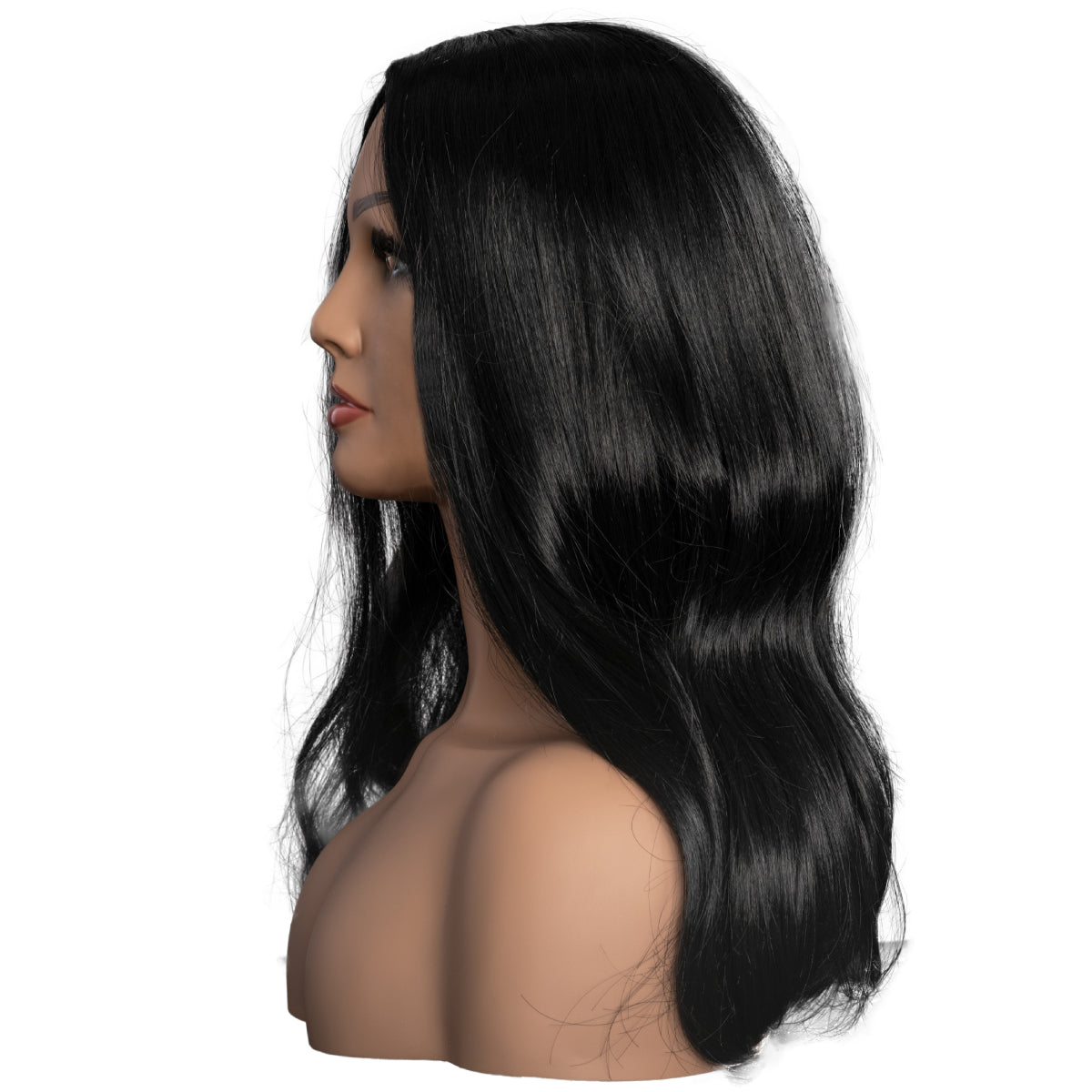 Morticia Adams Family Wig for Halloween Costume Accessory Cosplay Side Look