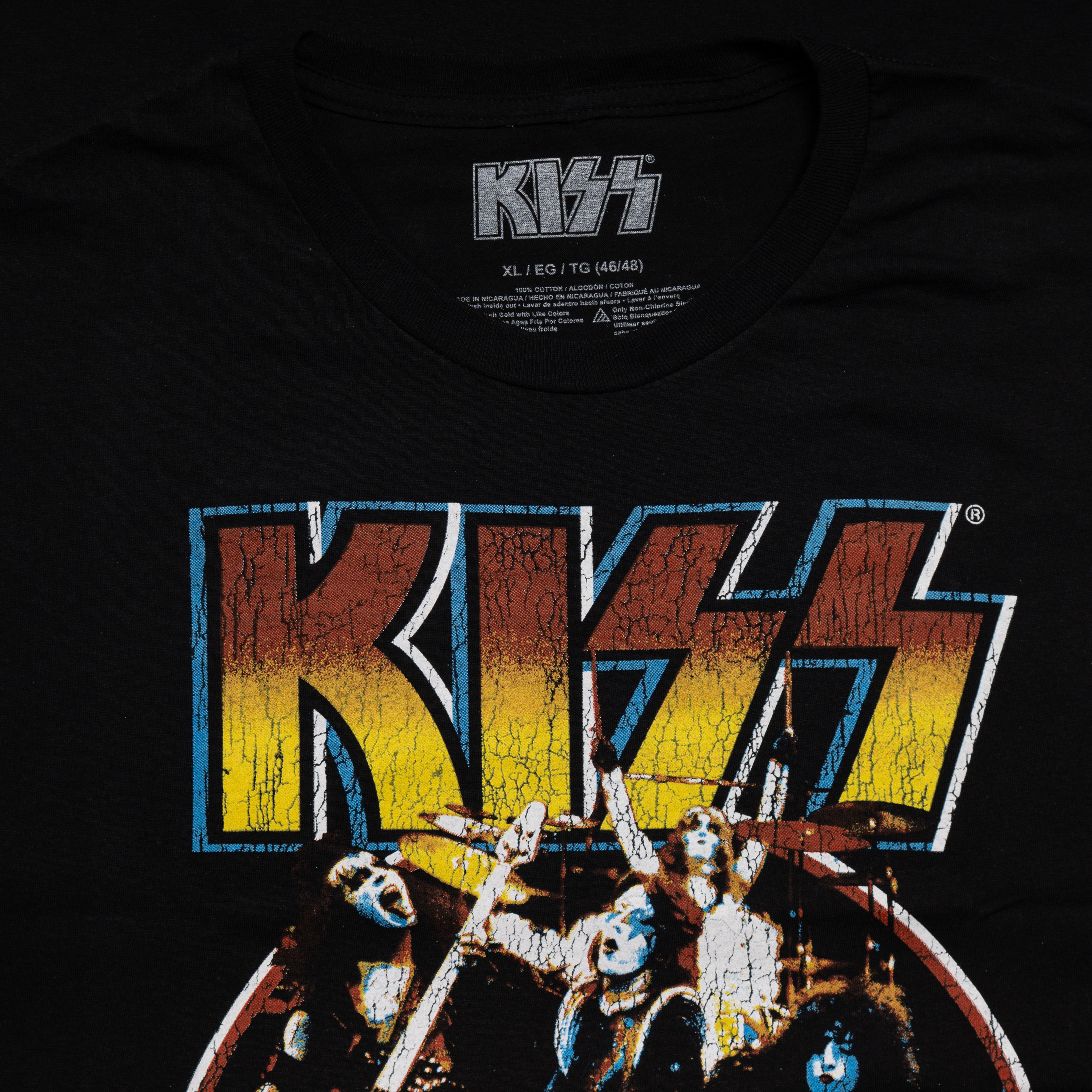 Music Band Kiss Alive in 75 Black T-Shirt