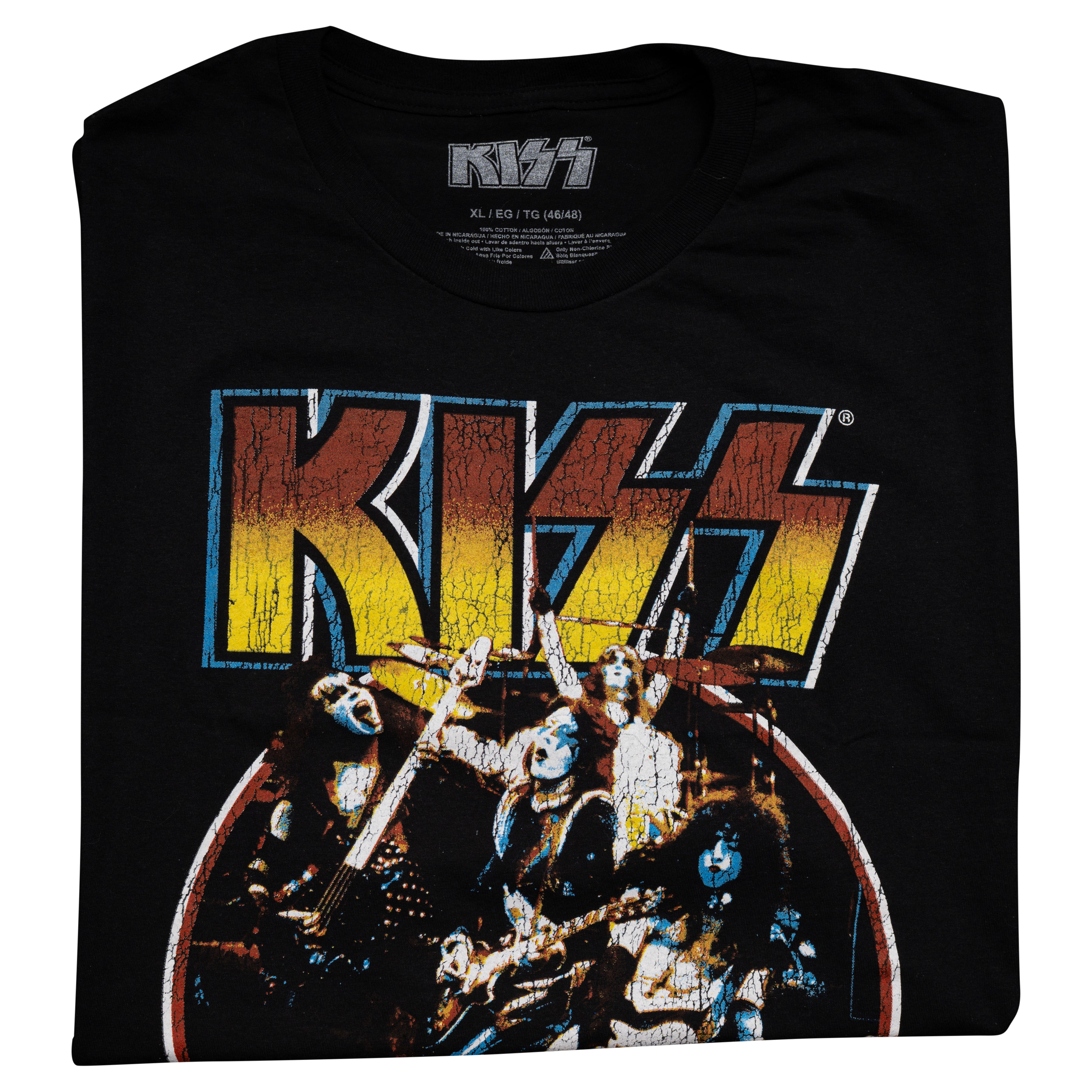 Music Band Kiss Alive in 75 Black T-Shirt