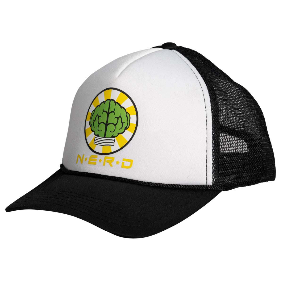NERD Hat Pharrell Black White Green Yellow Snapback Hat OS