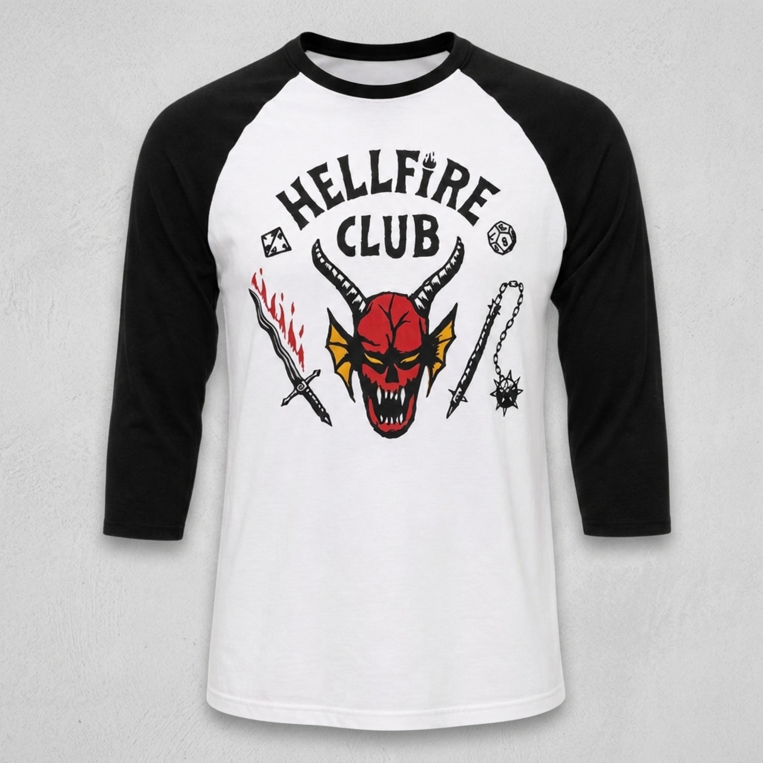 Stranger Things Hellfire Club Replica TV Series Adult Unisex Halloween Cosplay Costume T-Shirt