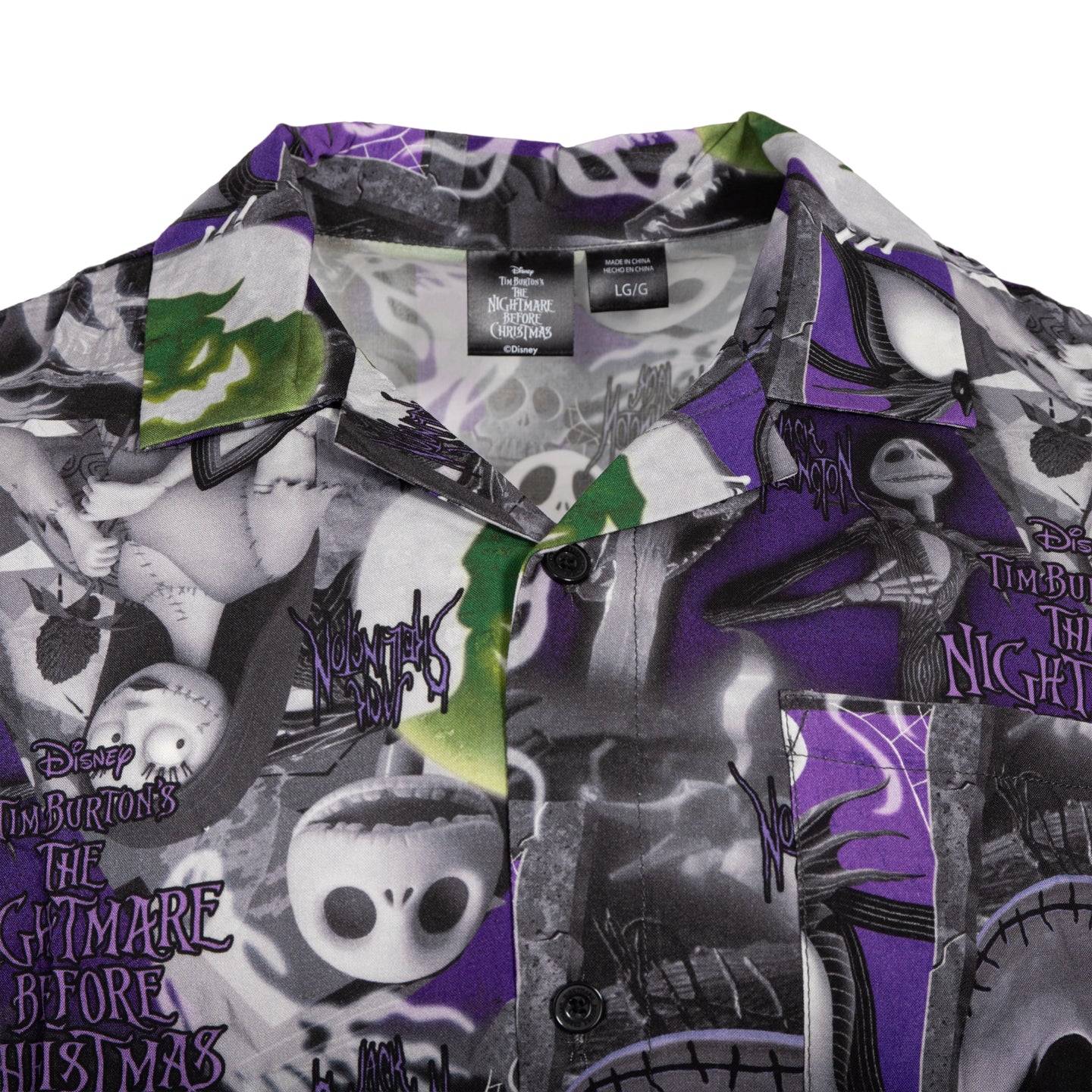 Nightmare Before Christmas Jack All Over Button Up Shirt