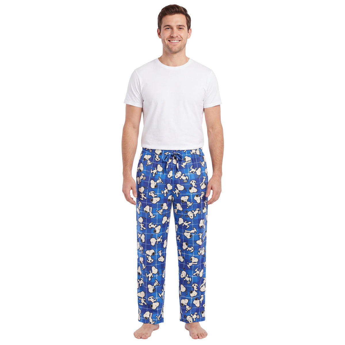 Peanuts Holiday Adult Unisex Blue Sleep Pajama Loungewear Pants