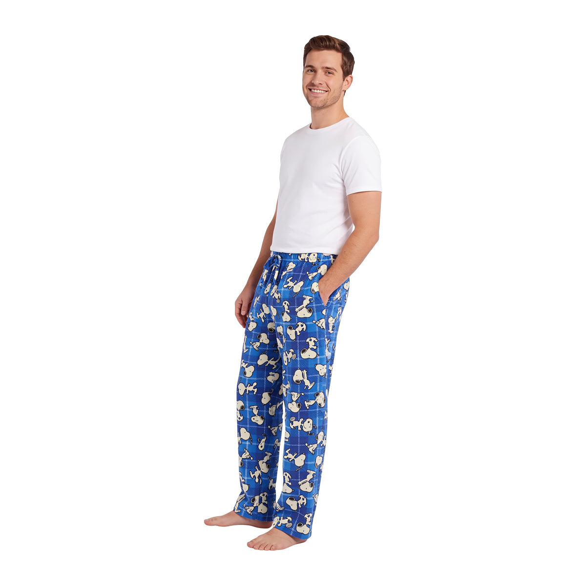 Peanuts Holiday Adult Unisex Blue Sleep Pajama Loungewear Pants