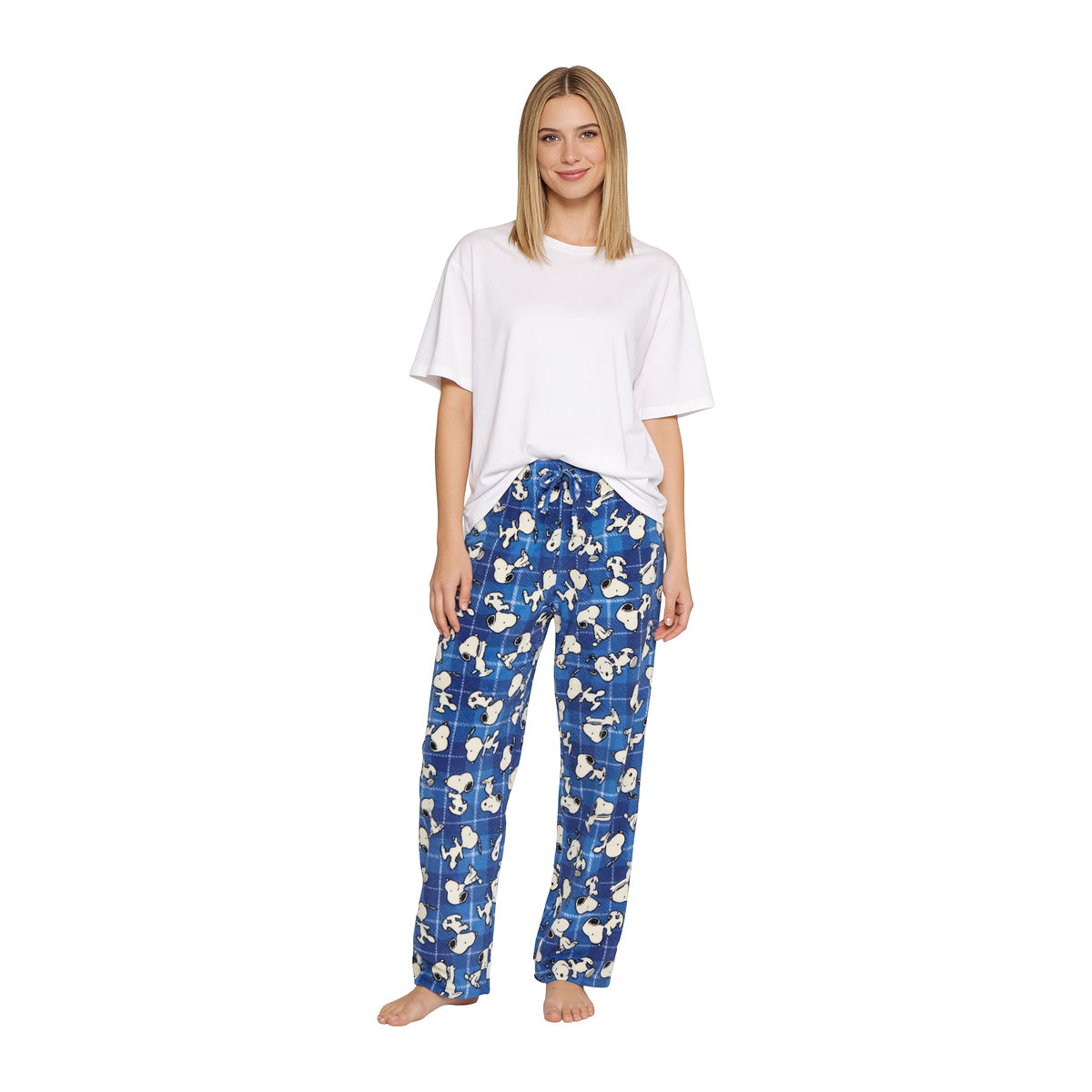 Peanuts Holiday Adult Unisex Blue Sleep Pajama Loungewear Pants