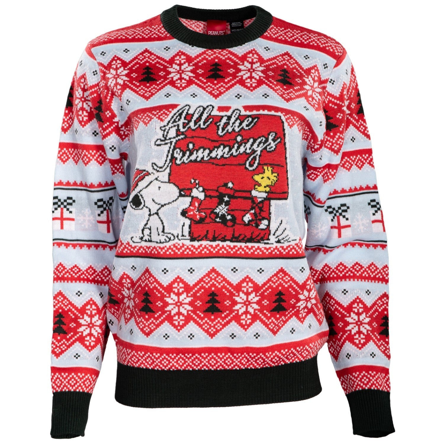 Peanuts House All the Trimmings Ugly Christmas Sweater