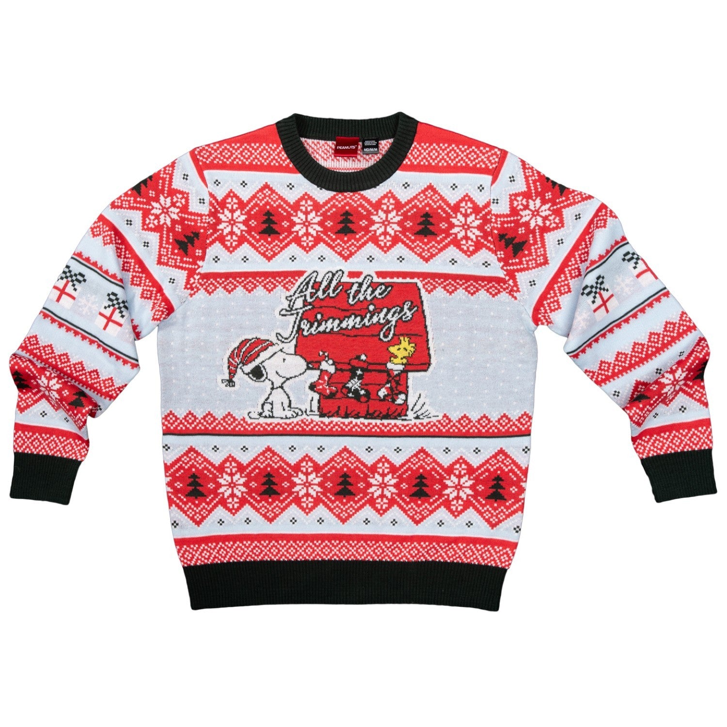 Peanuts House All the Trimmings Ugly Christmas Sweater