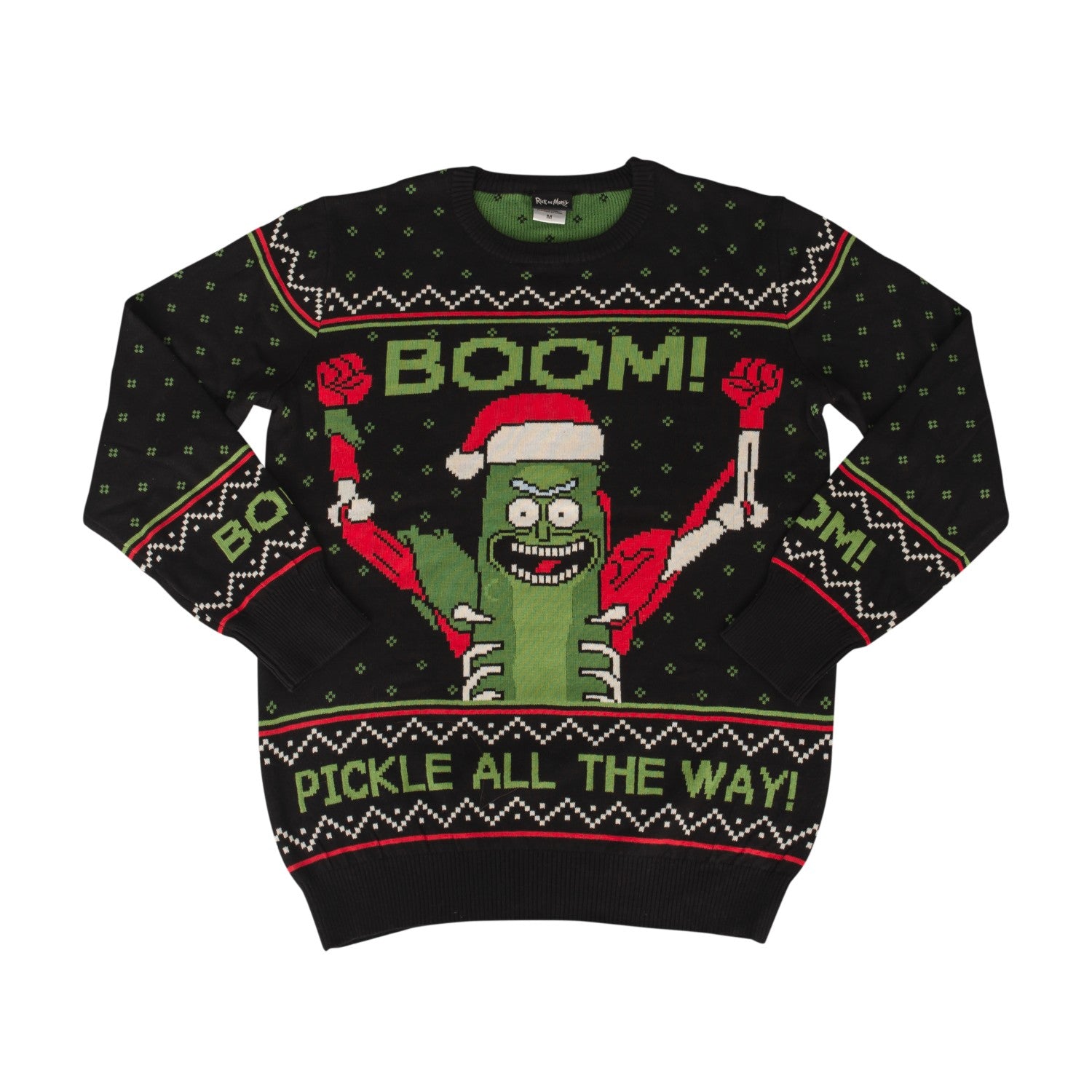 Rick and Morty Boom! PickleRick Adult Ugly Christmas Sweater