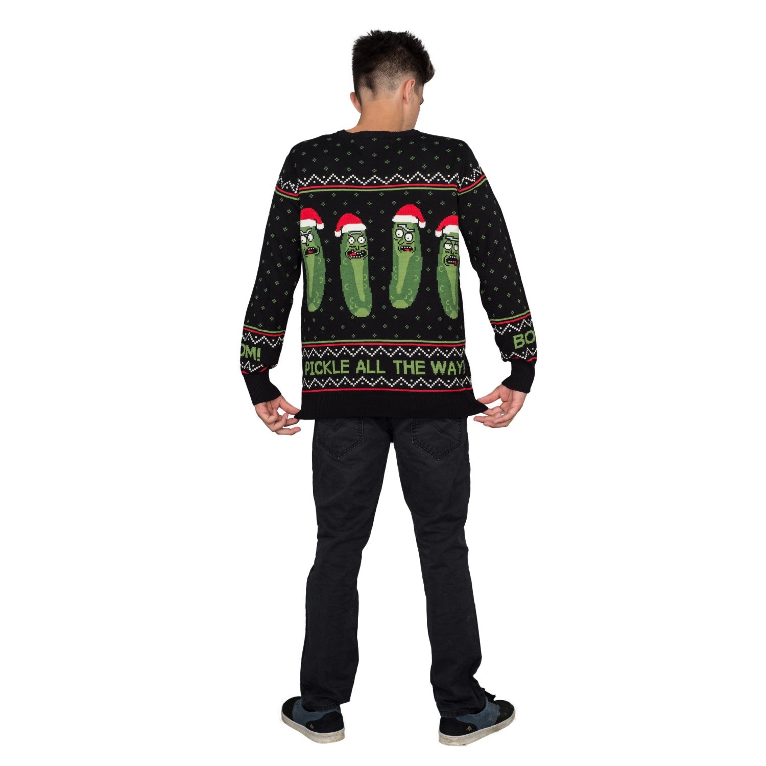 Rick and Morty Boom! PickleRick Adult Ugly Christmas Sweater