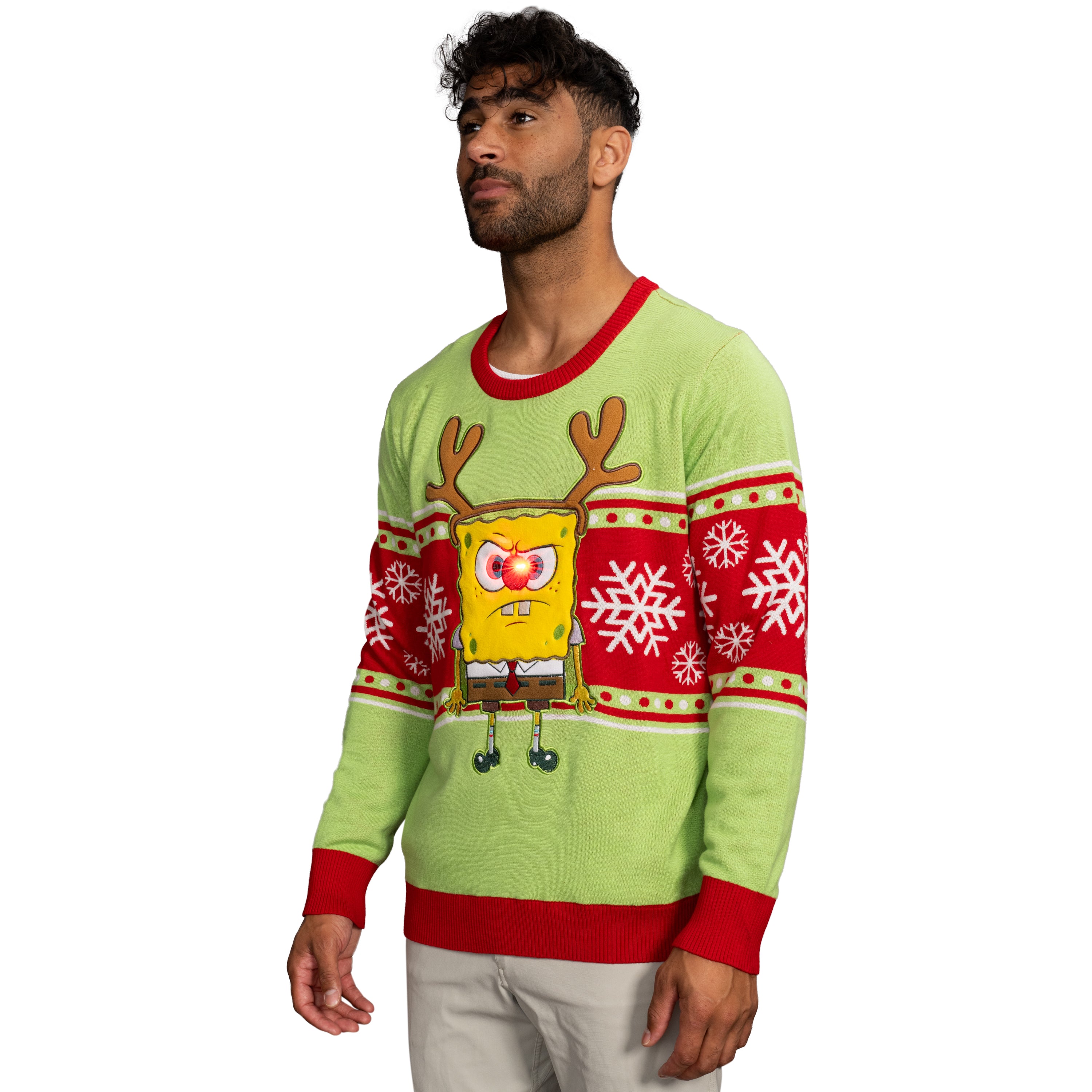 Spongebob Tangled LED Lights Sweater