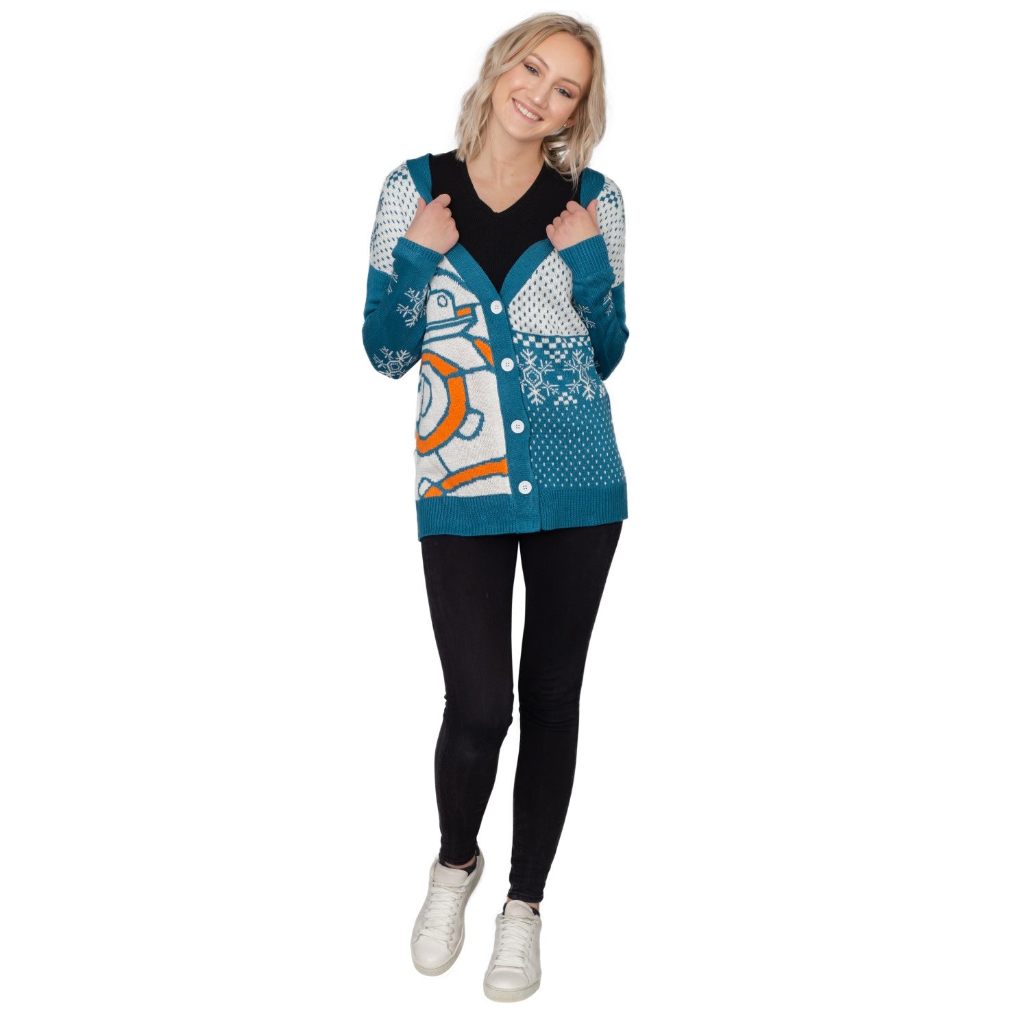 Adult Unisex BB8 Star Wars Ugly Christmas Cardigan Sweater