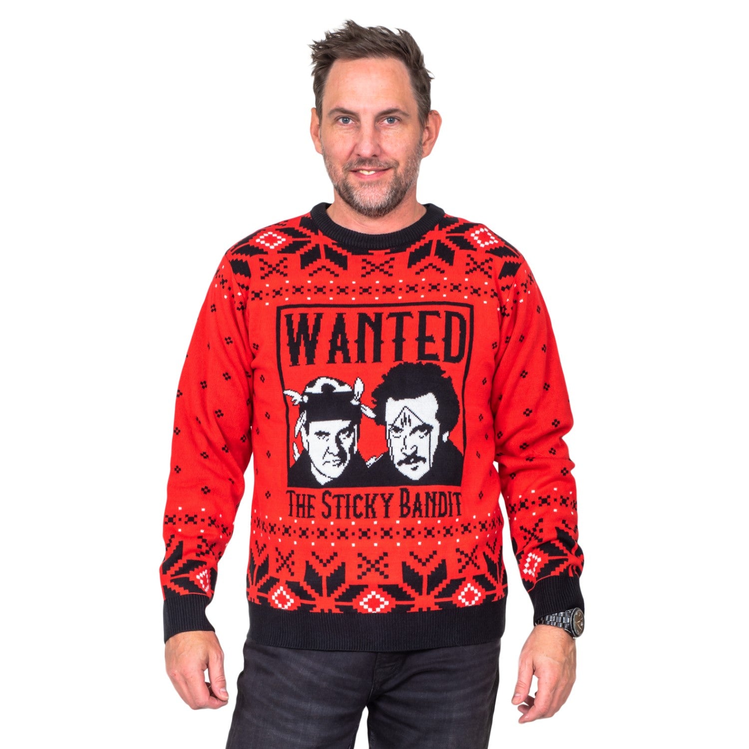 Funniest Xmas Movie Ever Wanted Bad Guys Unisex Ugly Christmas Sweater