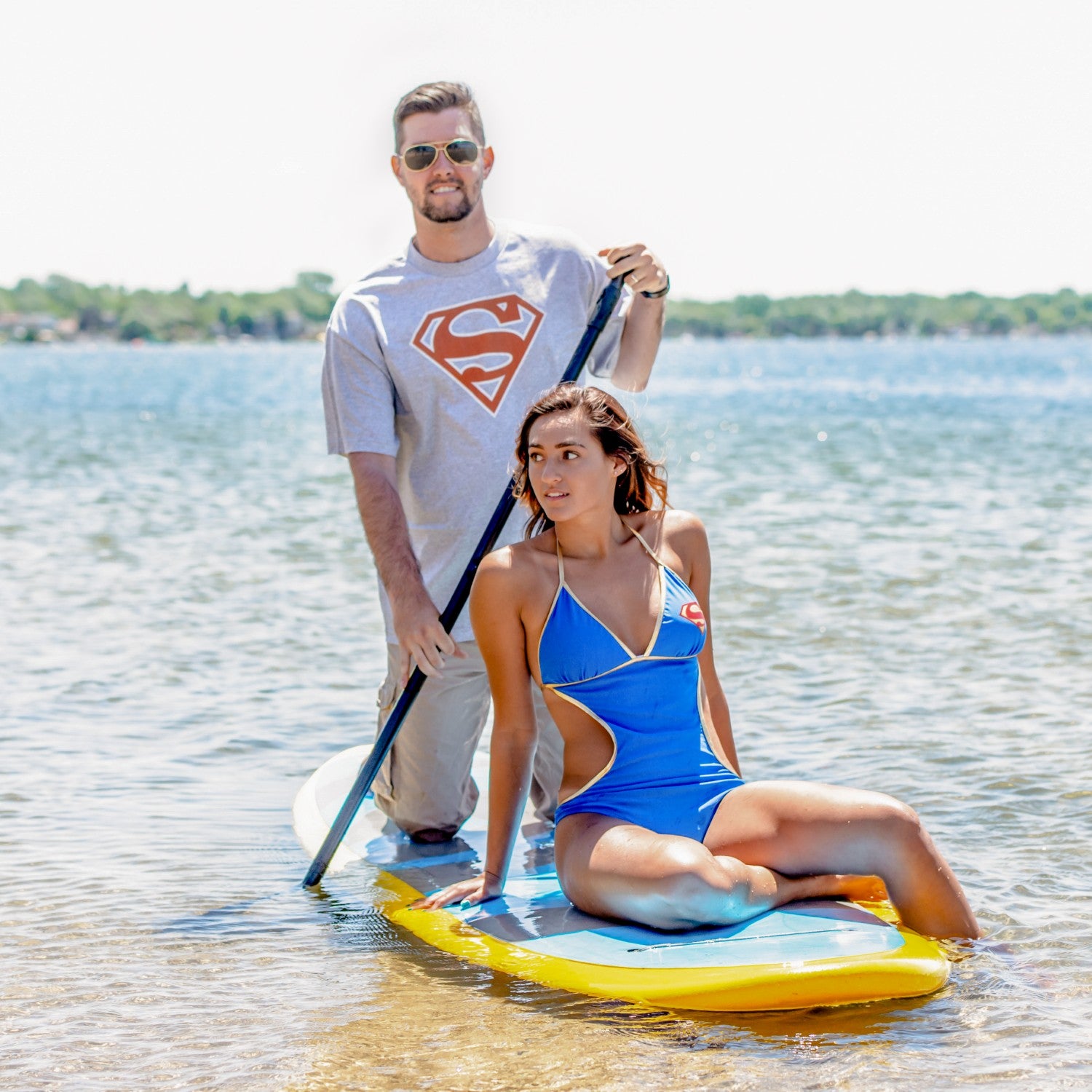 Superman Red-Orange Shield Adult T-Shirt