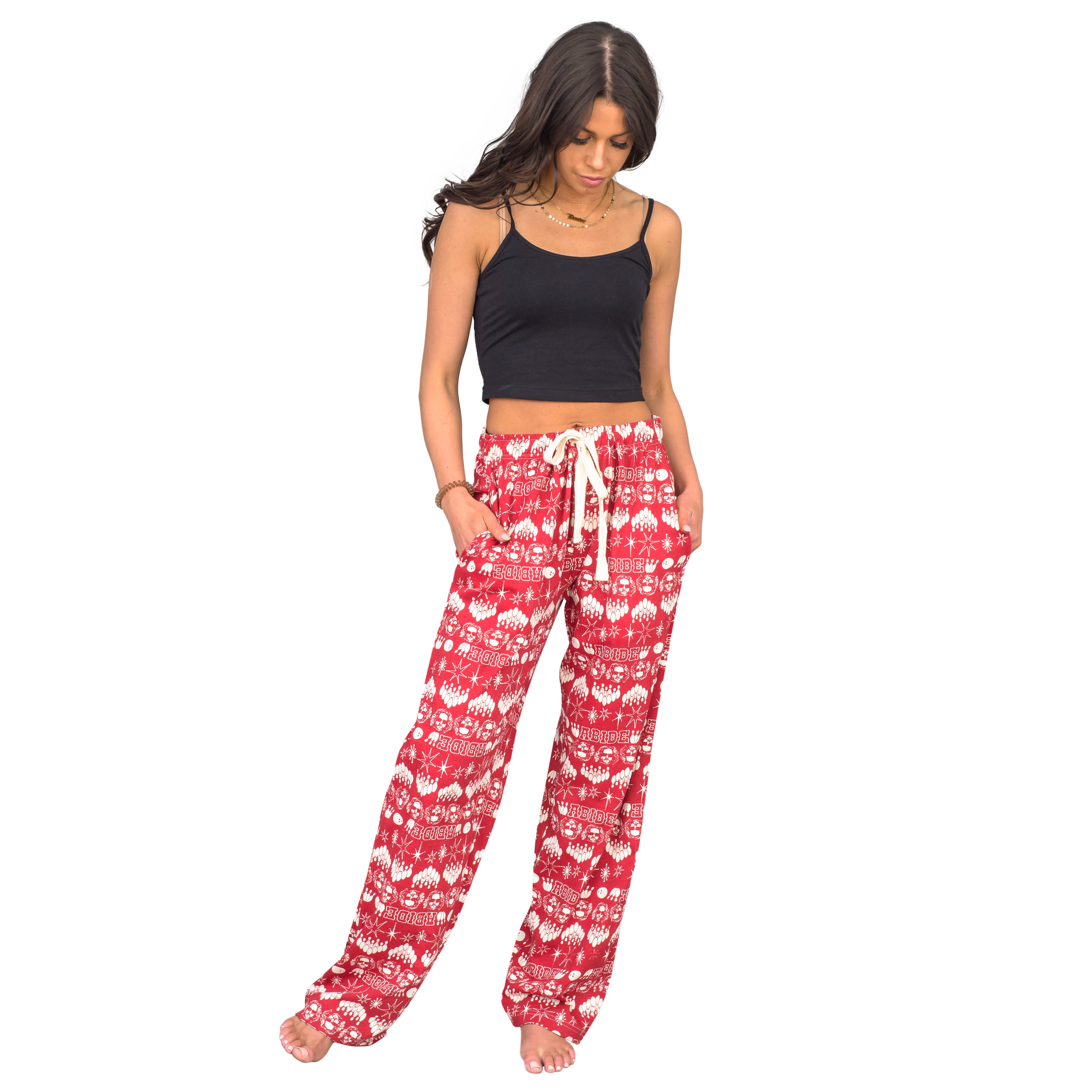 The Big Lebowski Bowling Pins Red Lounge Pants