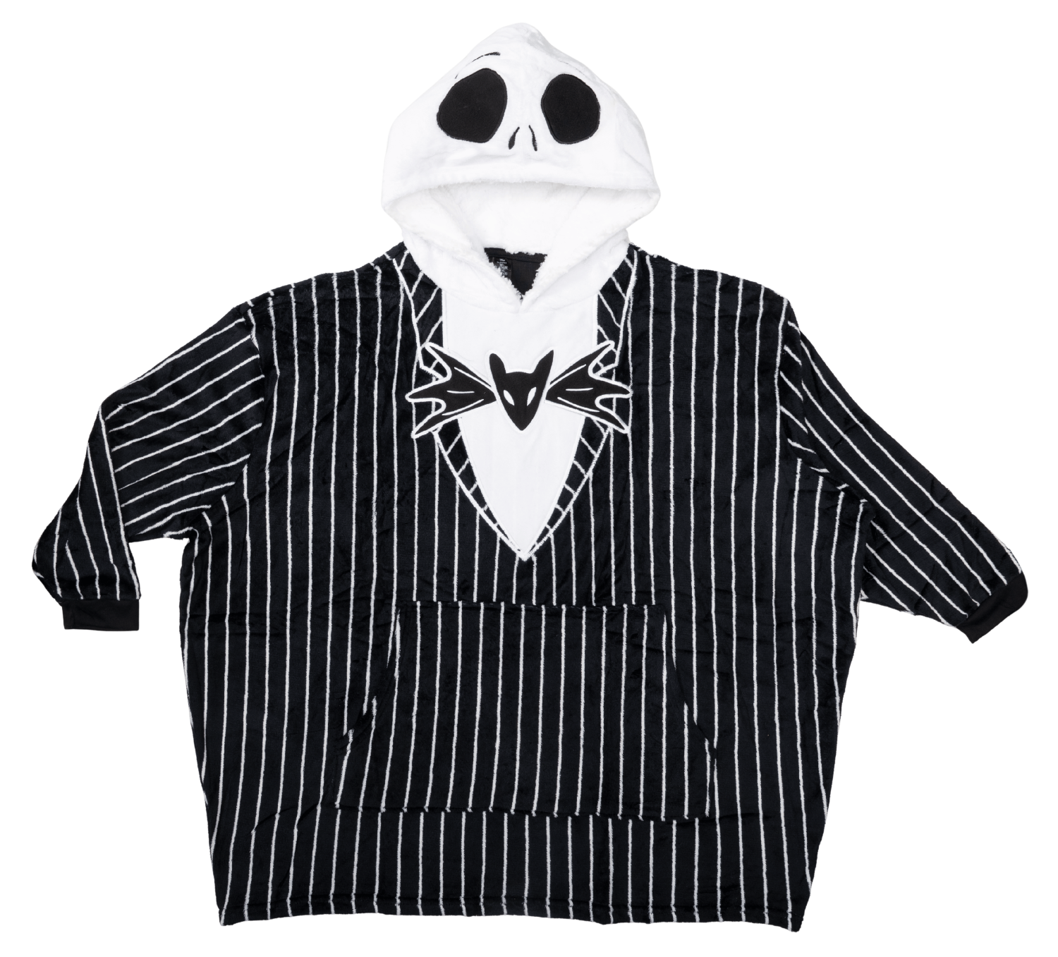 Adult Unisex One Size Nightmare Christmas Jack Big Face Oversized Blanket Hoodie Sleep Poncho