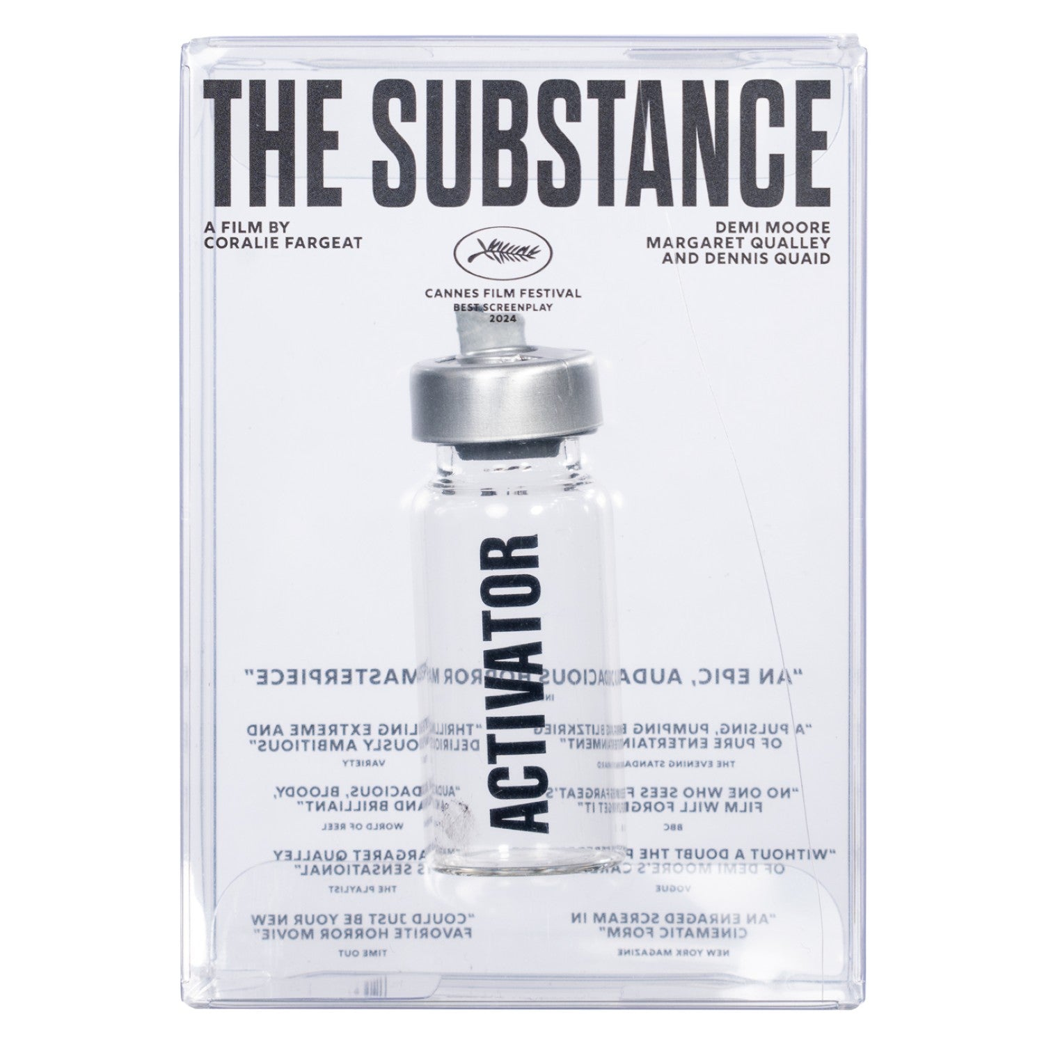 The Substance Activator Serum Vial Bottle with Display Collectable Box Halloween Costume Movie Prop Accessory for Adult Cosplay