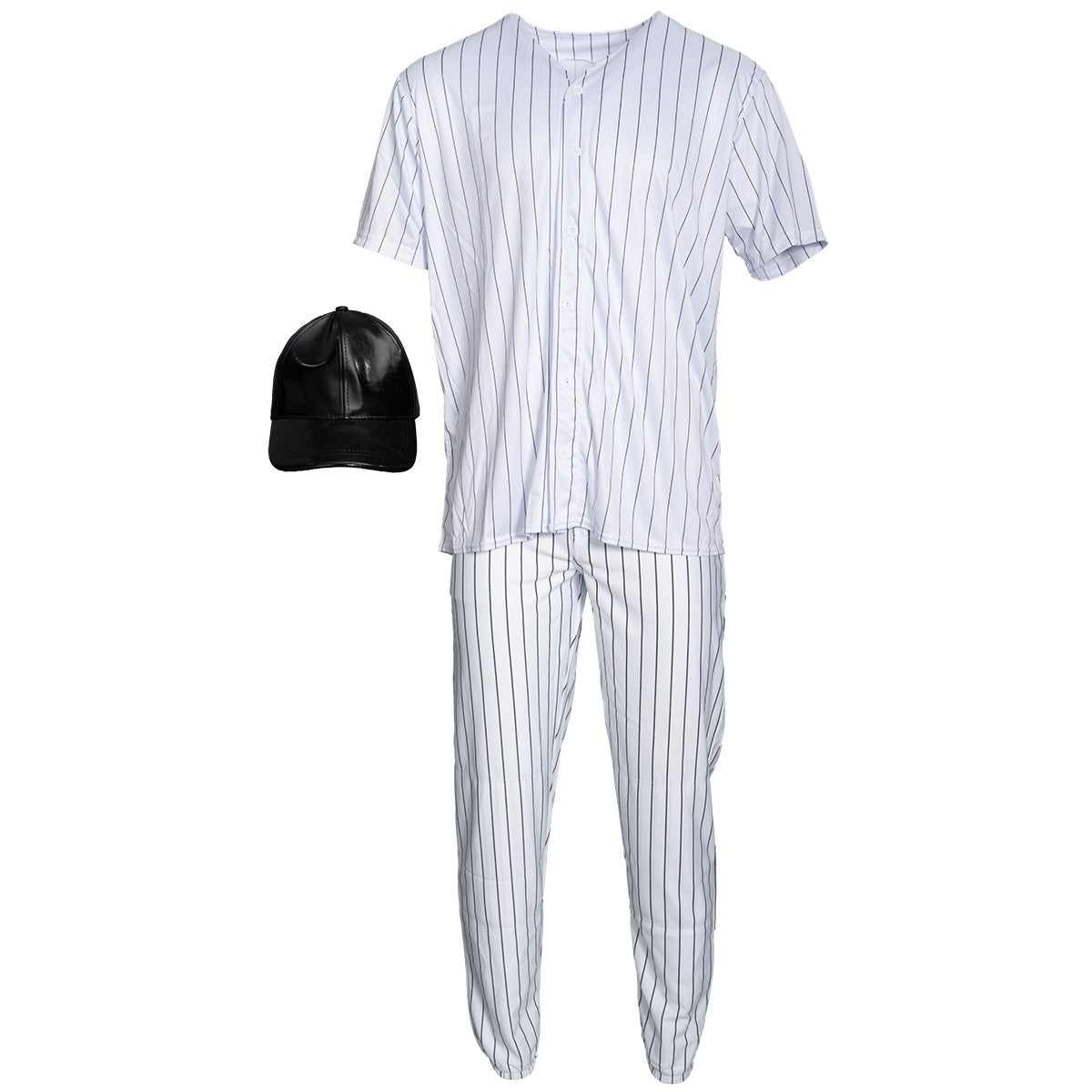 The Warriors Complete Adult Costume Set Pants Shirt and Hat for Halloween Costume Cosplay Front View