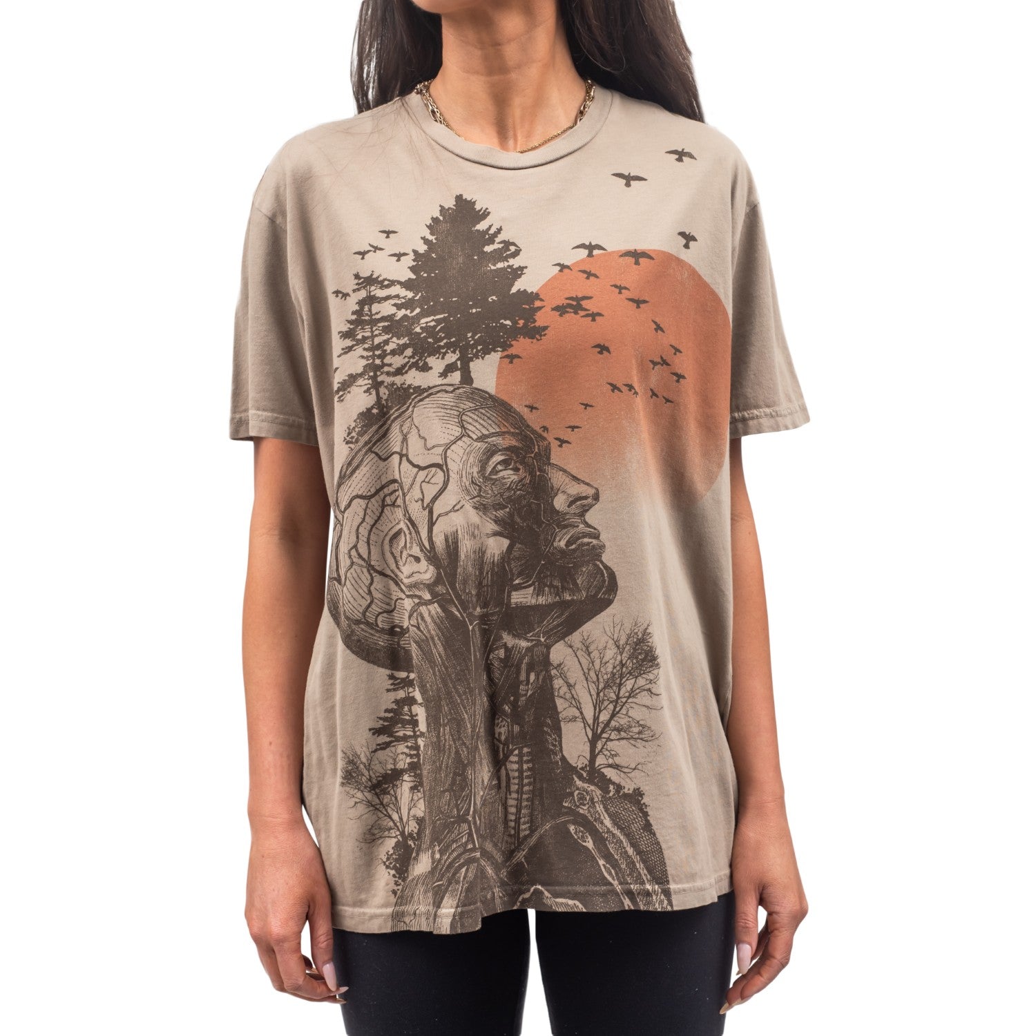 The Hangover Alan Human Tree Dark Khaki T-Shirt