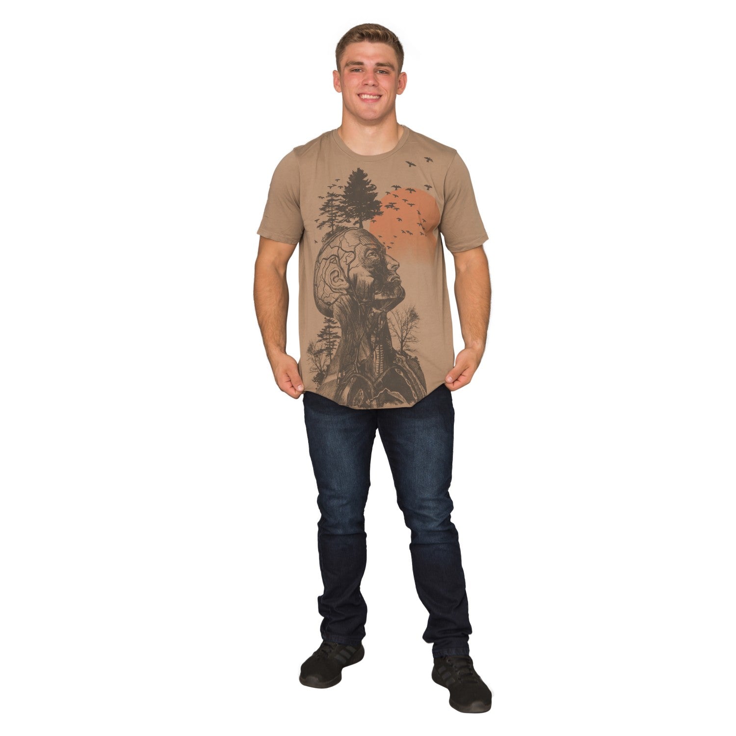 The Hangover Alan Human Tree Dark Khaki T-Shirt