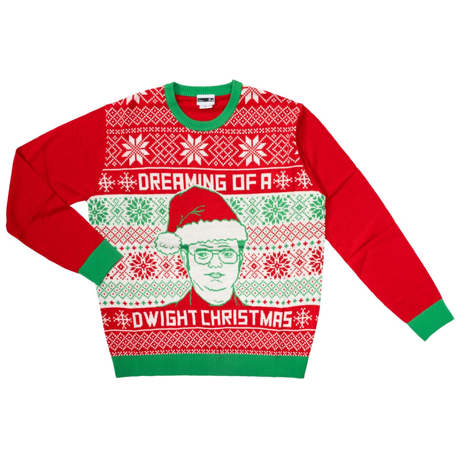 The Office Men's Ugly Christmas Sweater Dreaming of A Dwight Christmas