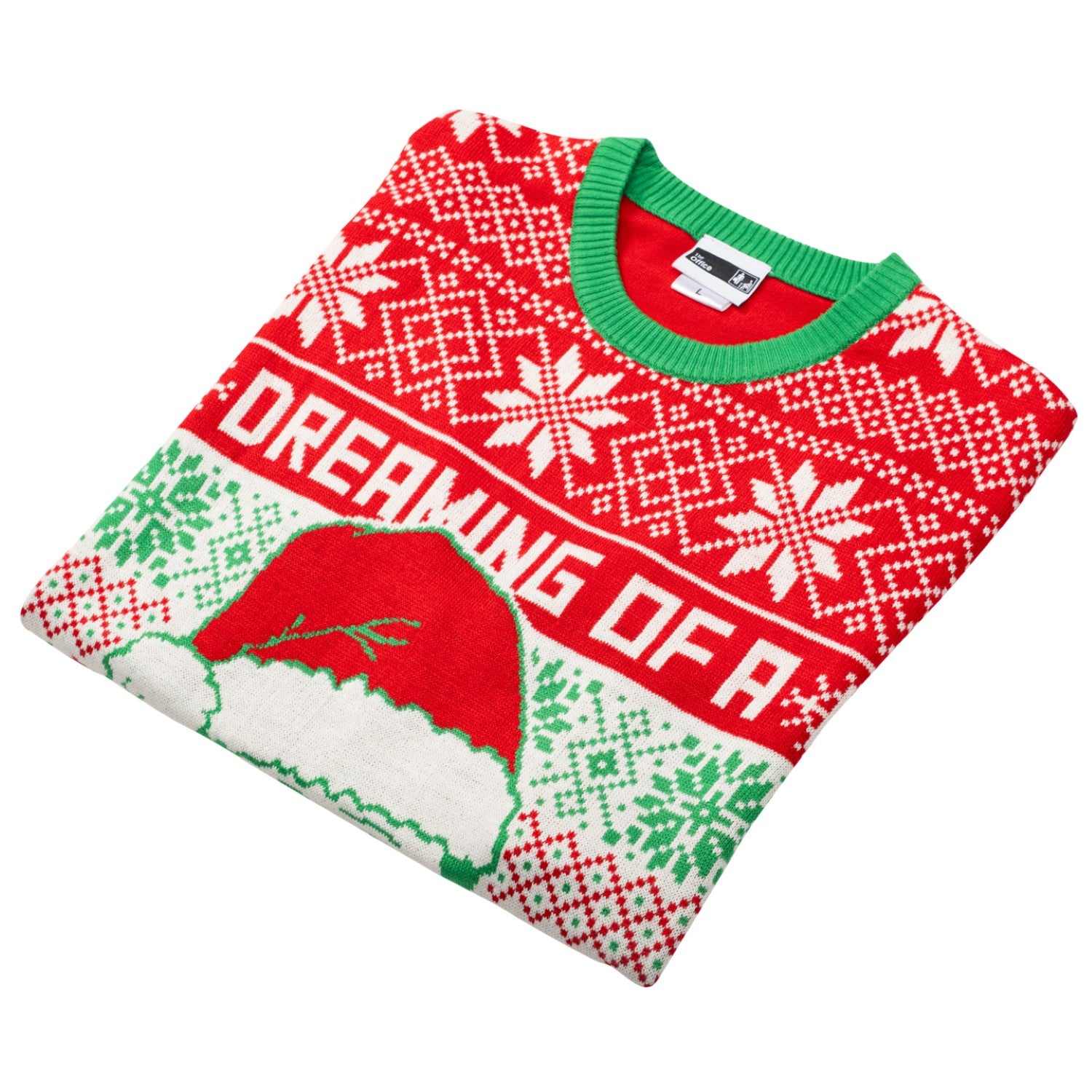 The Office Men's Ugly Christmas Sweater Dreaming of A Dwight Christmas