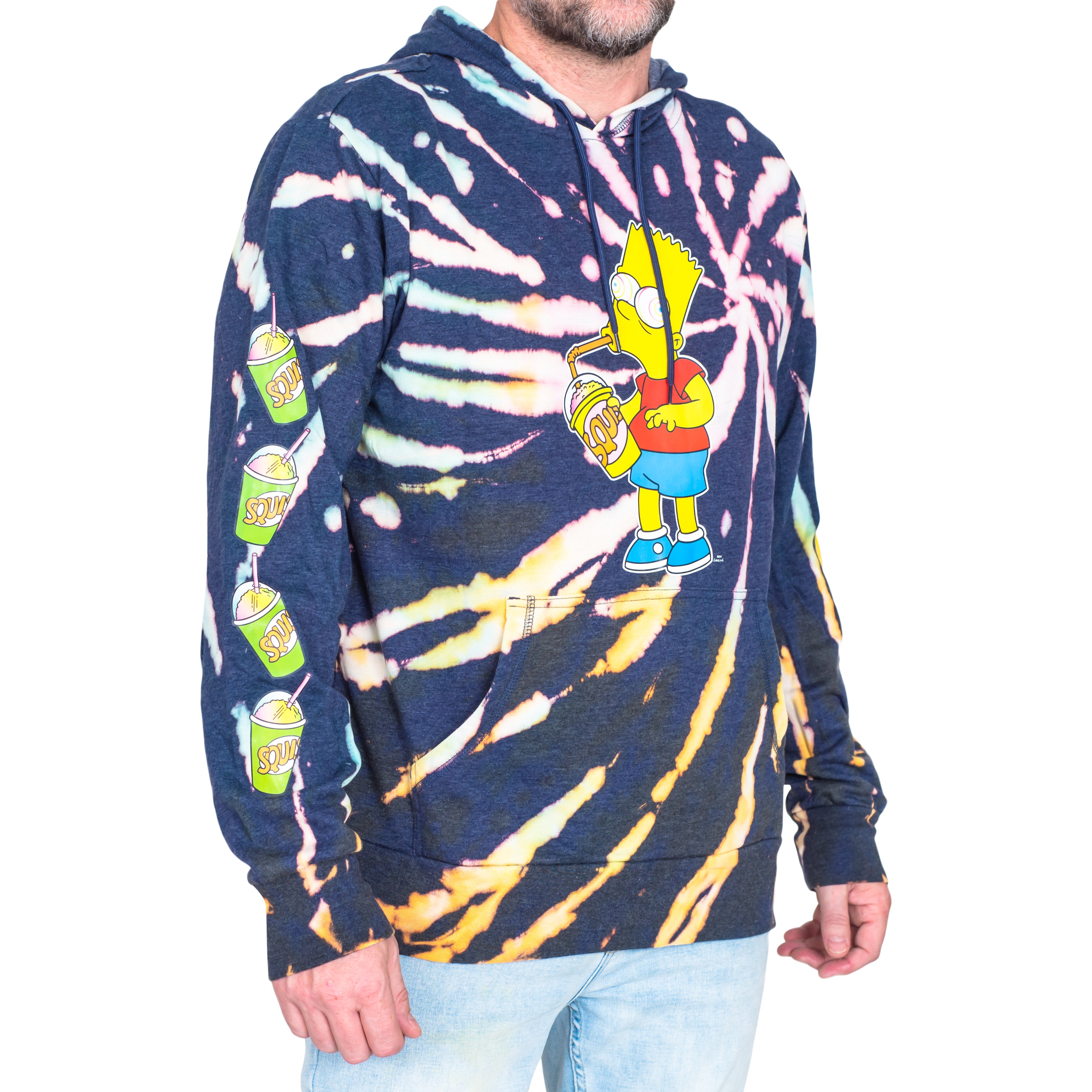 The Simpsons Bart Squishee Drink Pull Over Hoodie Sweatshirt