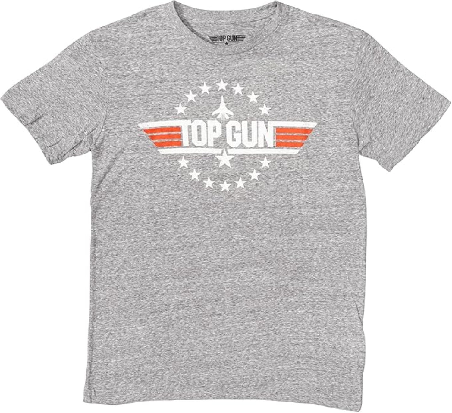 Top Gun Officially Licensed Adult Unisex Logo with Jet and Stars Adult T-Shirt