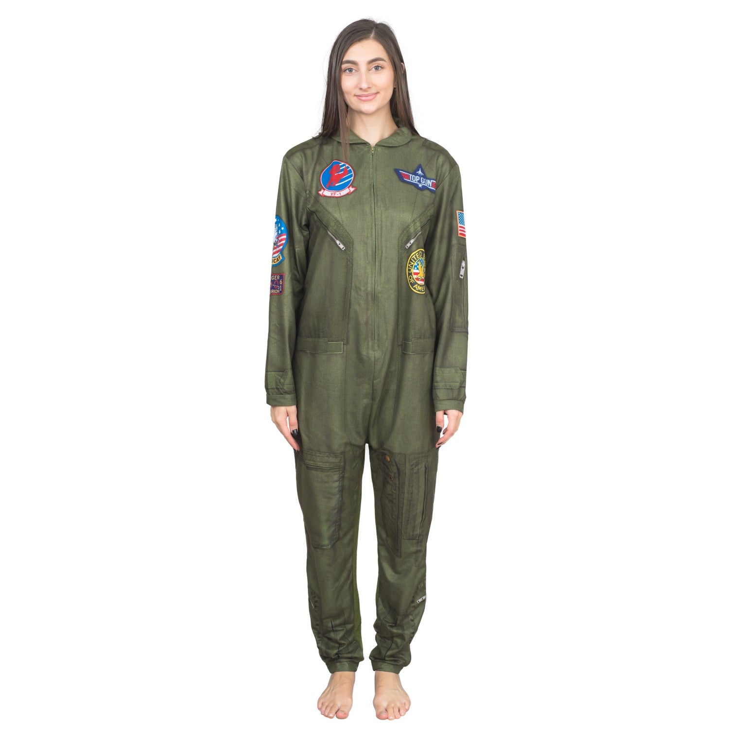 Top Gun Flight Suit Costume Pajama Union Suit