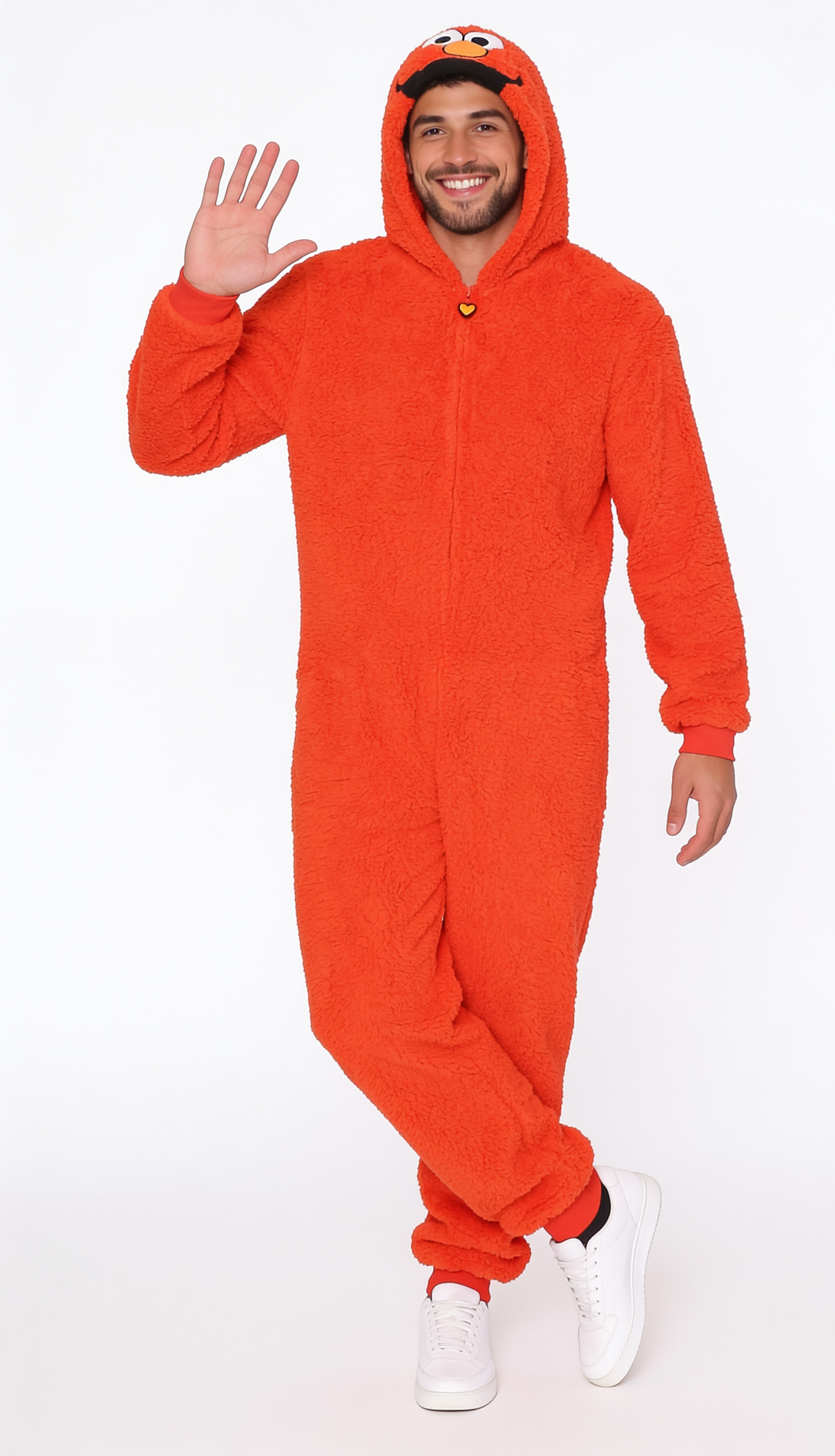 Elmo Adult Unisex Halloween Cosplay Costume Pajamas Jumpsuit