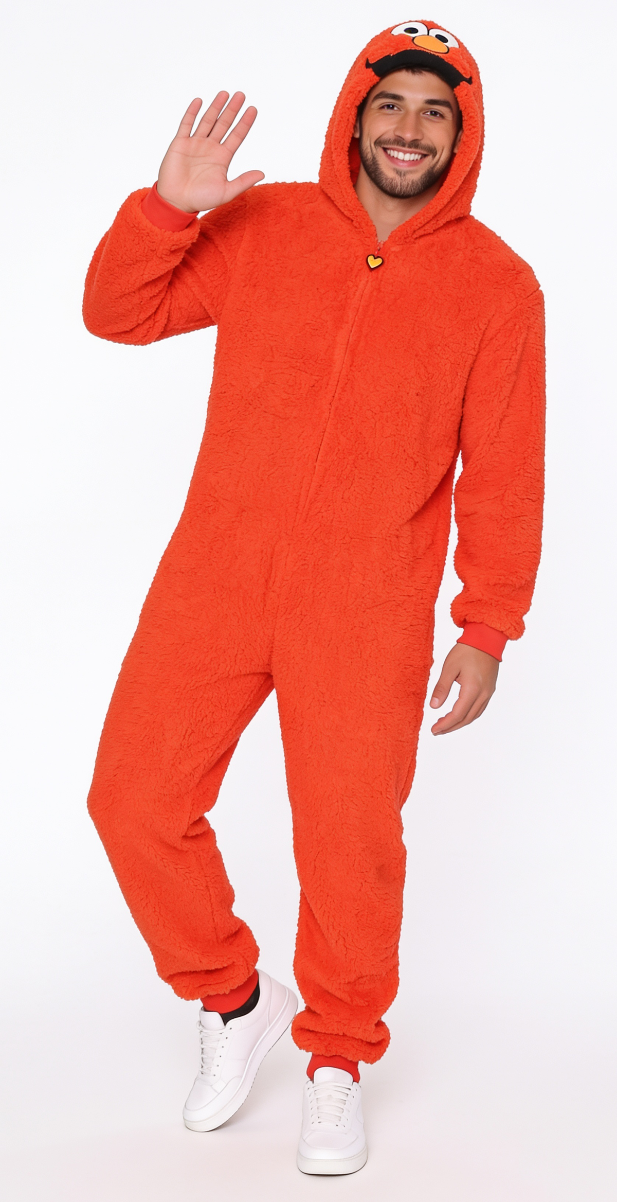 Elmo Adult Unisex Halloween Cosplay Costume Pajamas Jumpsuit