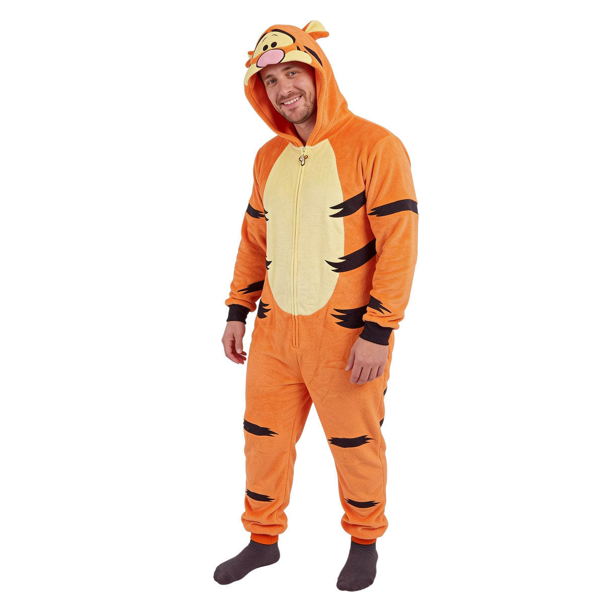 Tigger Pooh Adult Unisex Halloween Cosplay Costume Unionsuit W/ Pockets