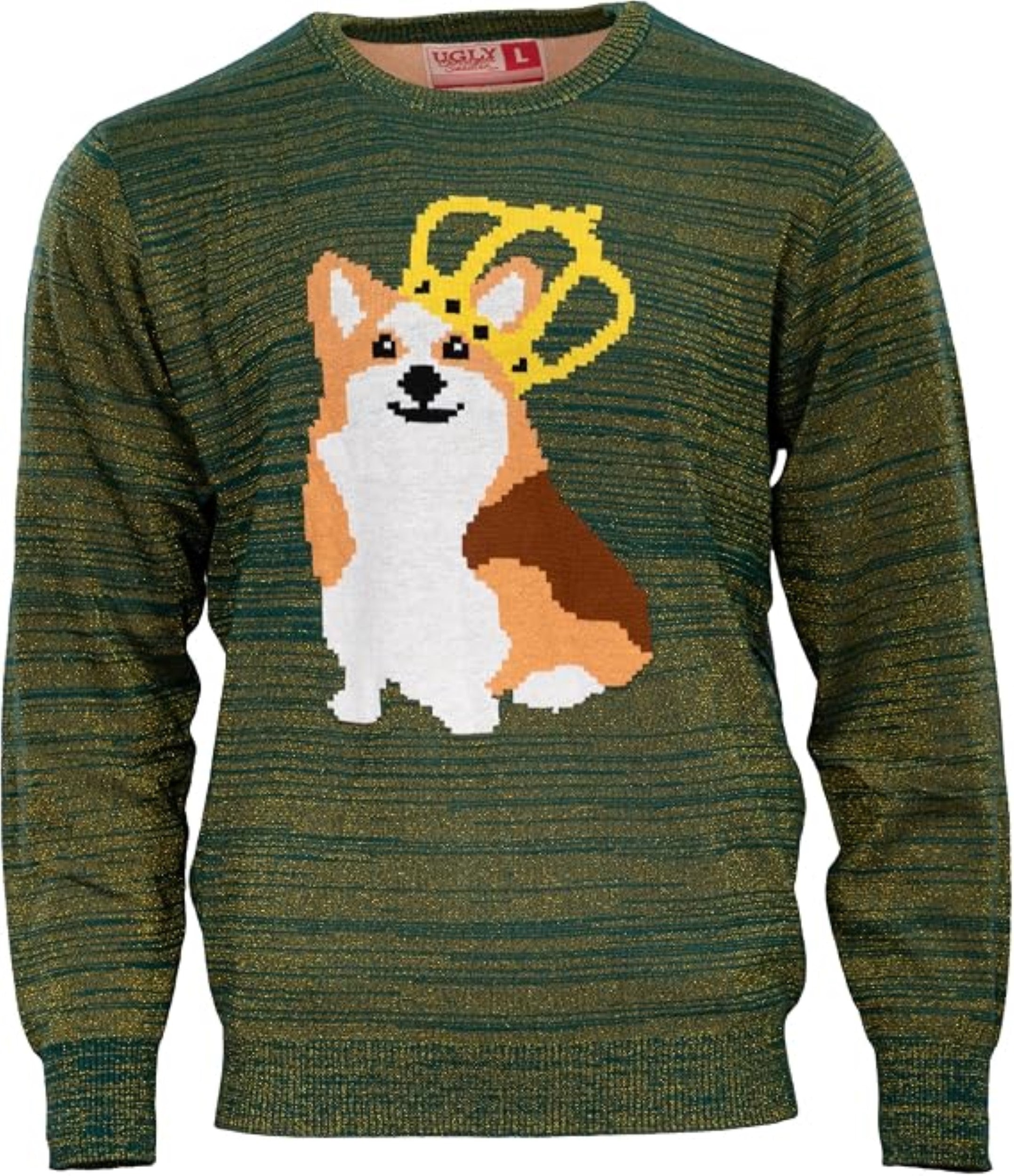 Queen Corgi Holiday Season Adult Unisex Ugly Christmas Sweater