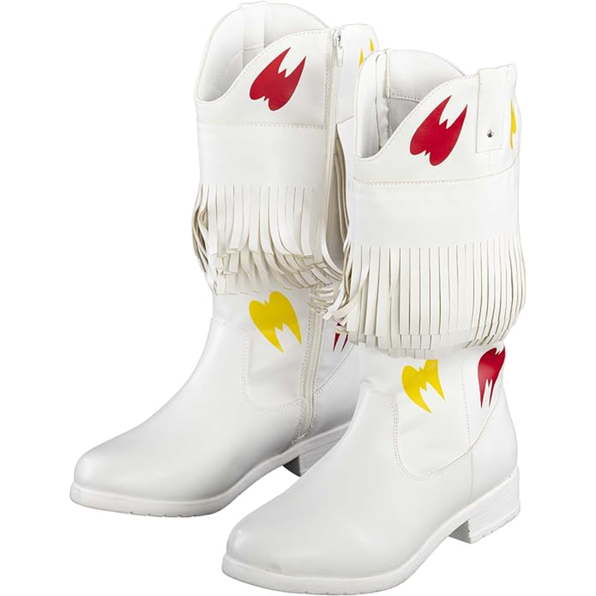 Ultimate Warrior Boots Embrace the Iconic Look with White Boots Featuring Logo for Halloween Costume Cosplay