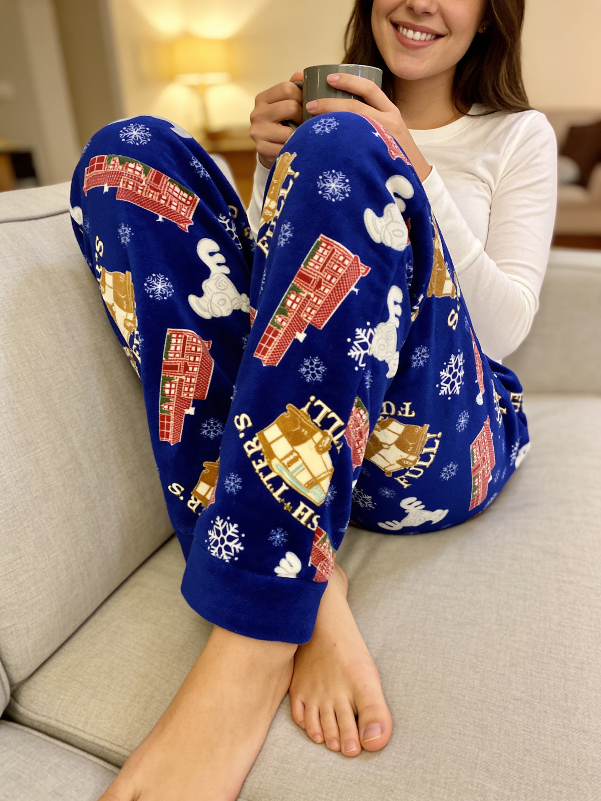 Christmas Vacation Icons Plush Sleep Pants Blue