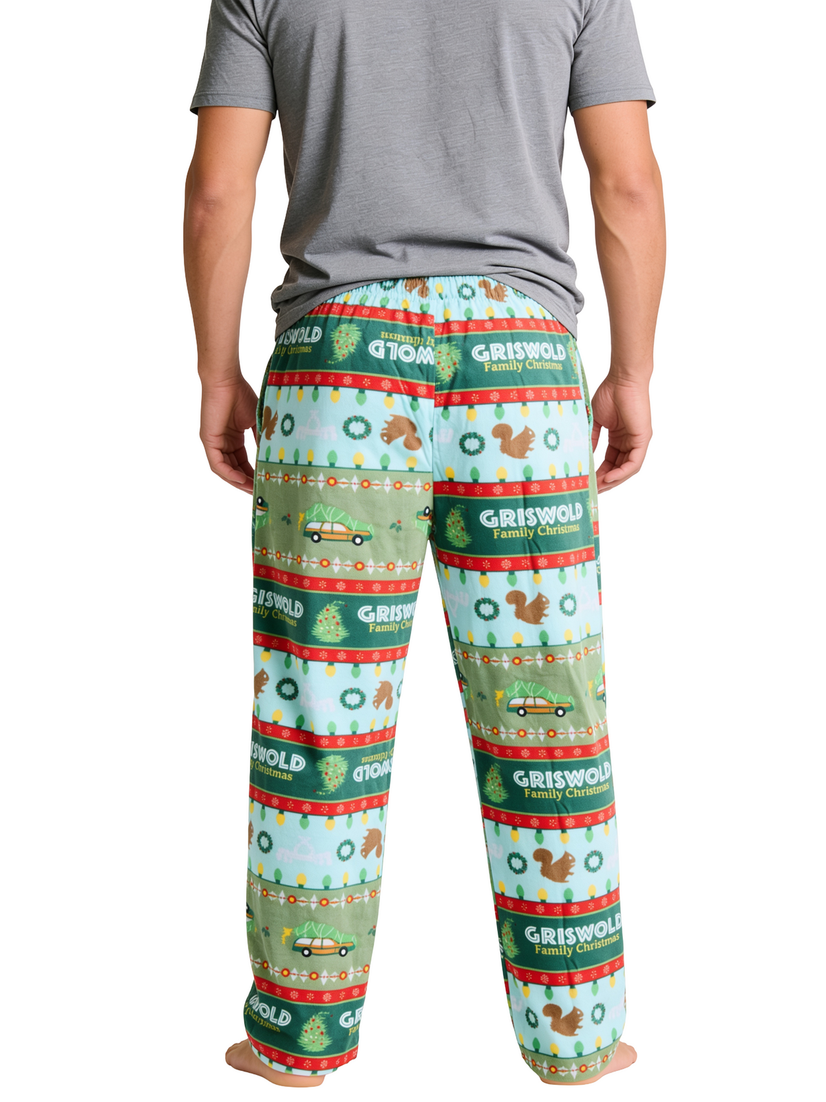Christmas Vacation Griswold Fairisle Plush Sleep Pants Green