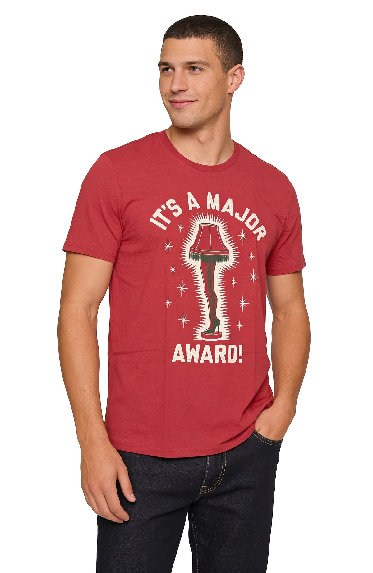 A Christmas Story It's a Major Award Leg Lamp Adult Unisex Red T-Shirt