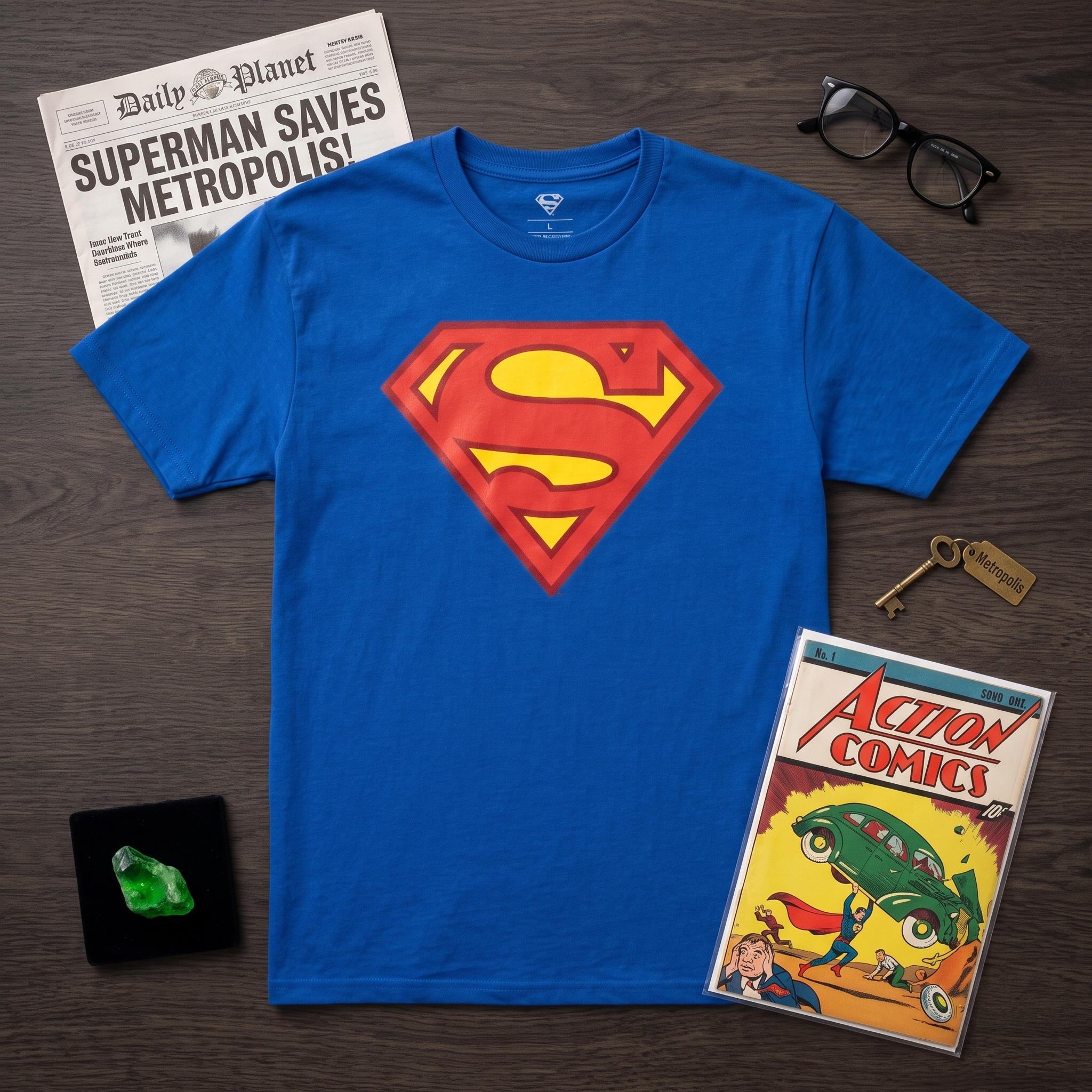 Superman Original Logo Halloween Cosplay Costume T-shirt