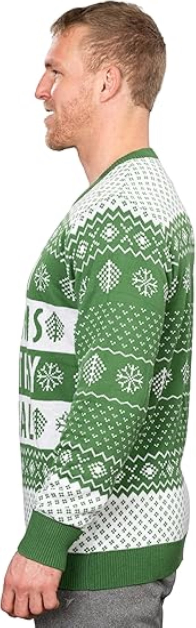 Ya Filthy Animal Quote Adult Unisex Ugly Christmas Sweater (Green)