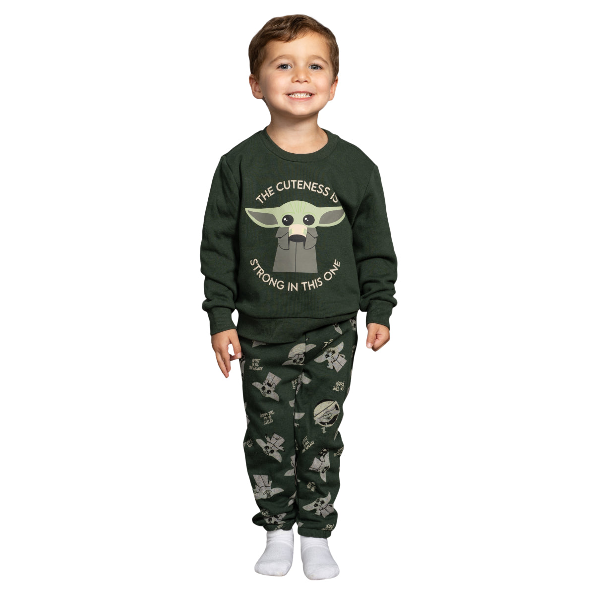 Yoda and Grogu Matching Sweatshirt & Pants Set