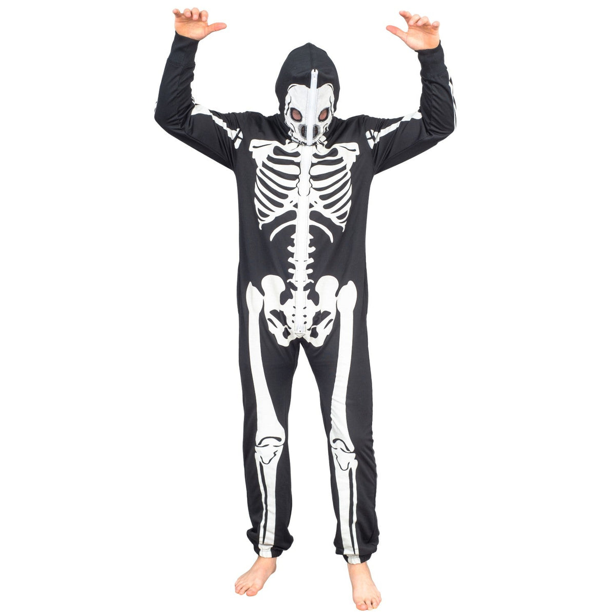 Adult Halloween Skeleton Cosplay Costume Glow in Dark Jumpsuit - TVStoreOnline