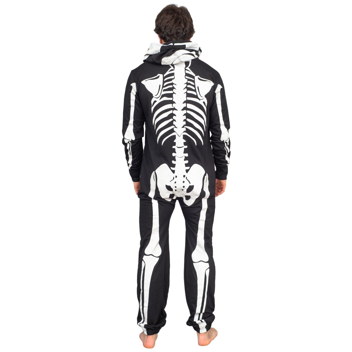 Adult Halloween Skeleton Cosplay Costume Glow in Dark Jumpsuit - TVStoreOnline
